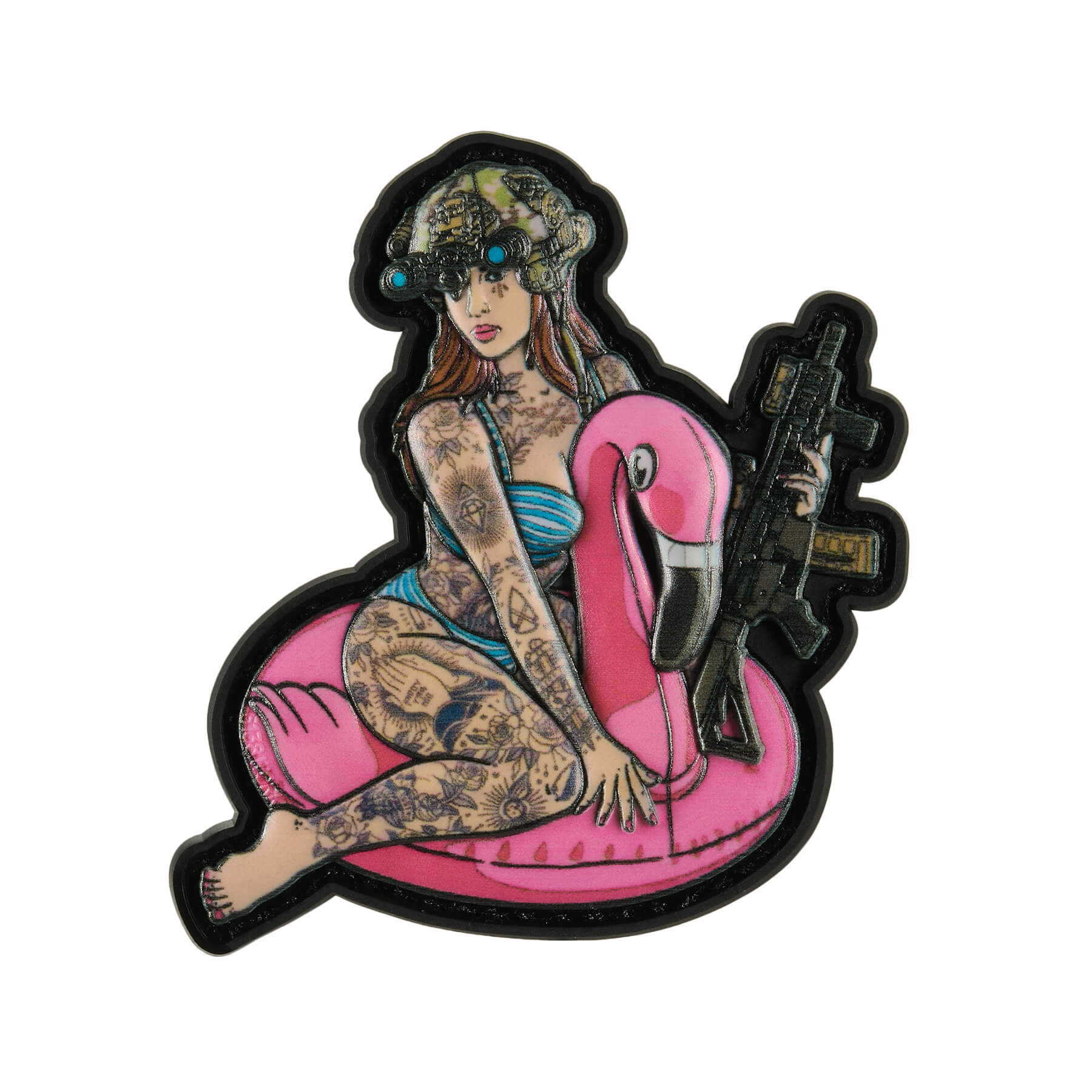 Нашивка Flamingo girl PVC — 2