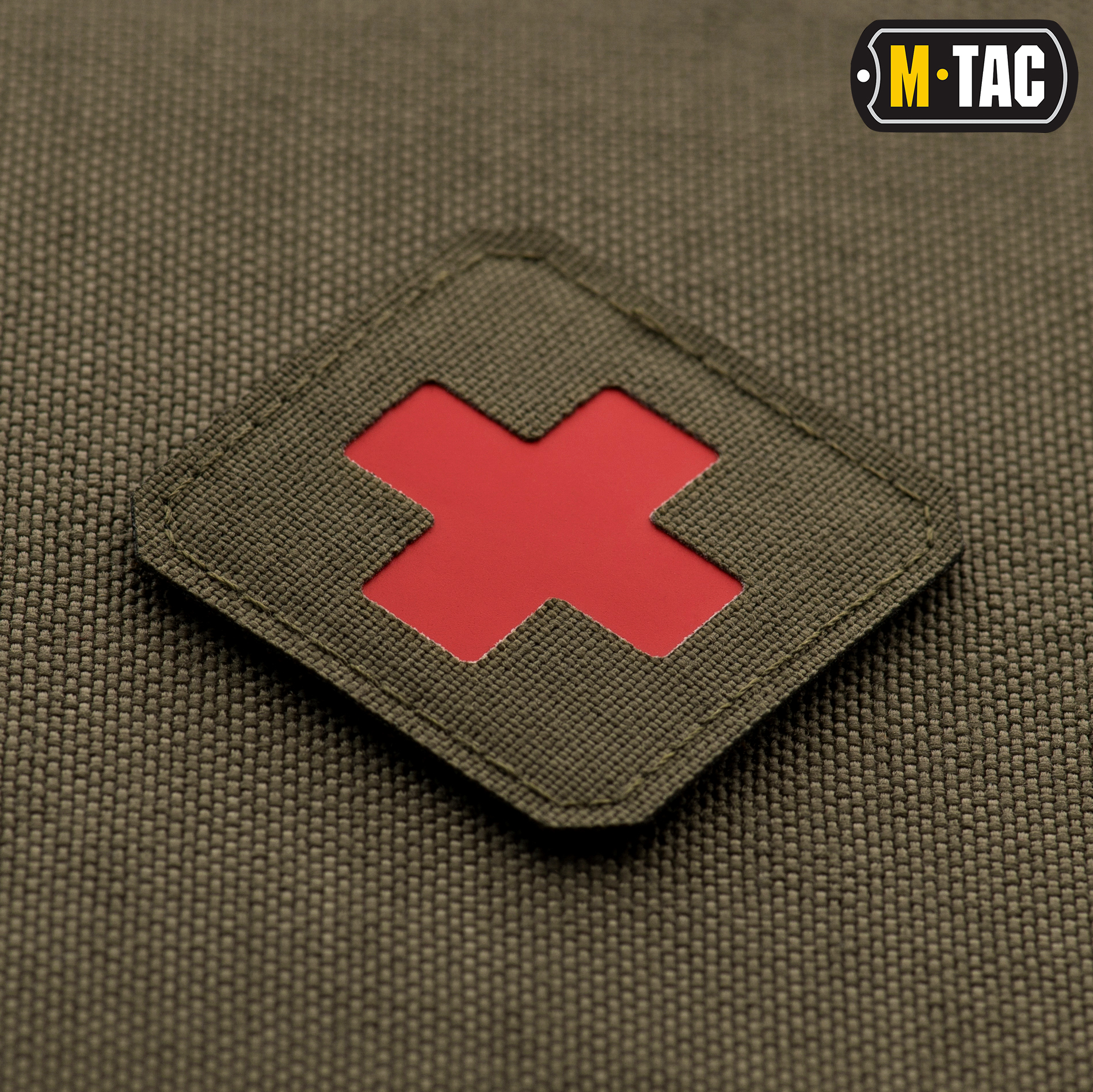 M-Tac нашивка Medic Cross Laser Cut Ranger Green/Red — 3