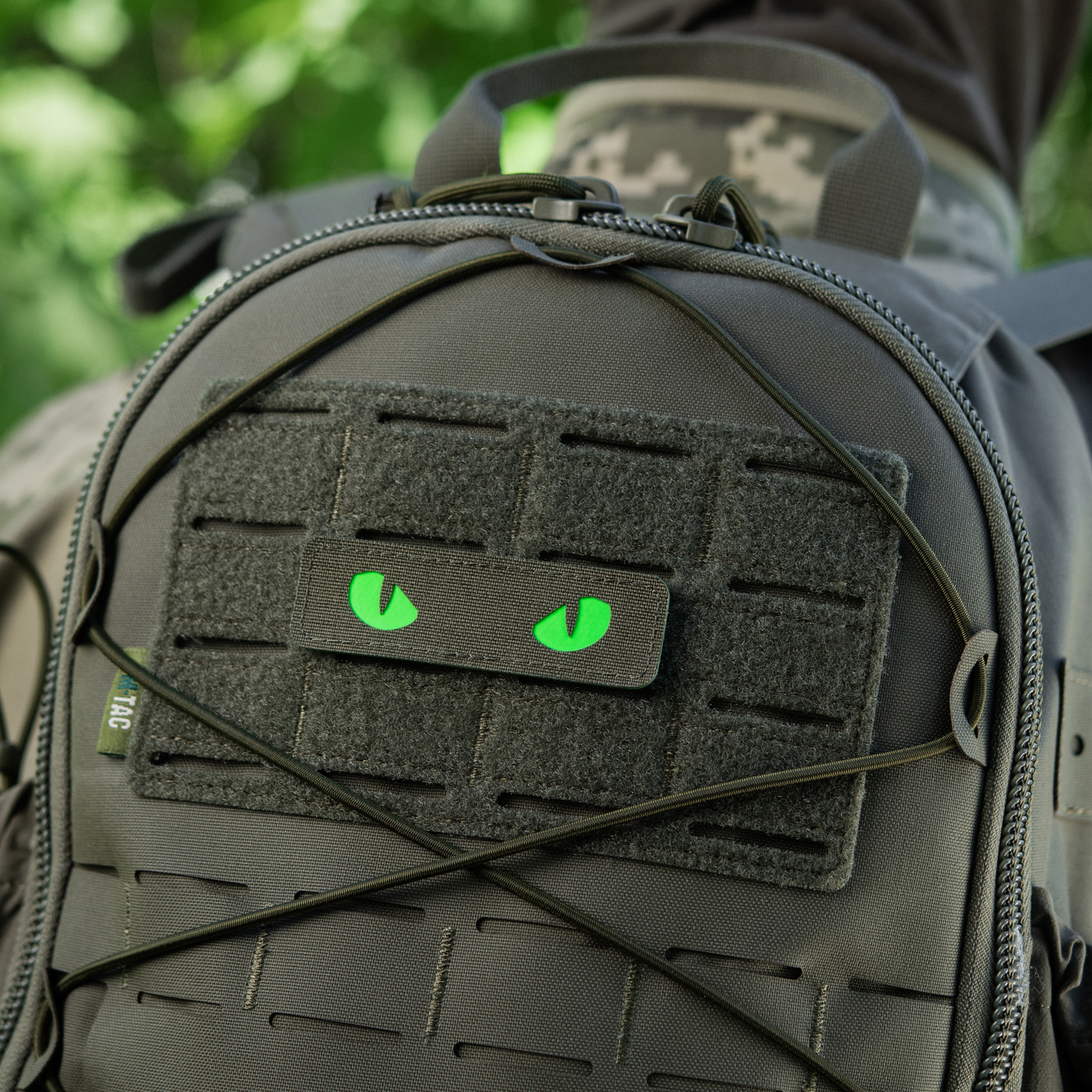 M-Tac нашивка Cat Eyes Laser Cut Ranger Green/Green/GID — 15