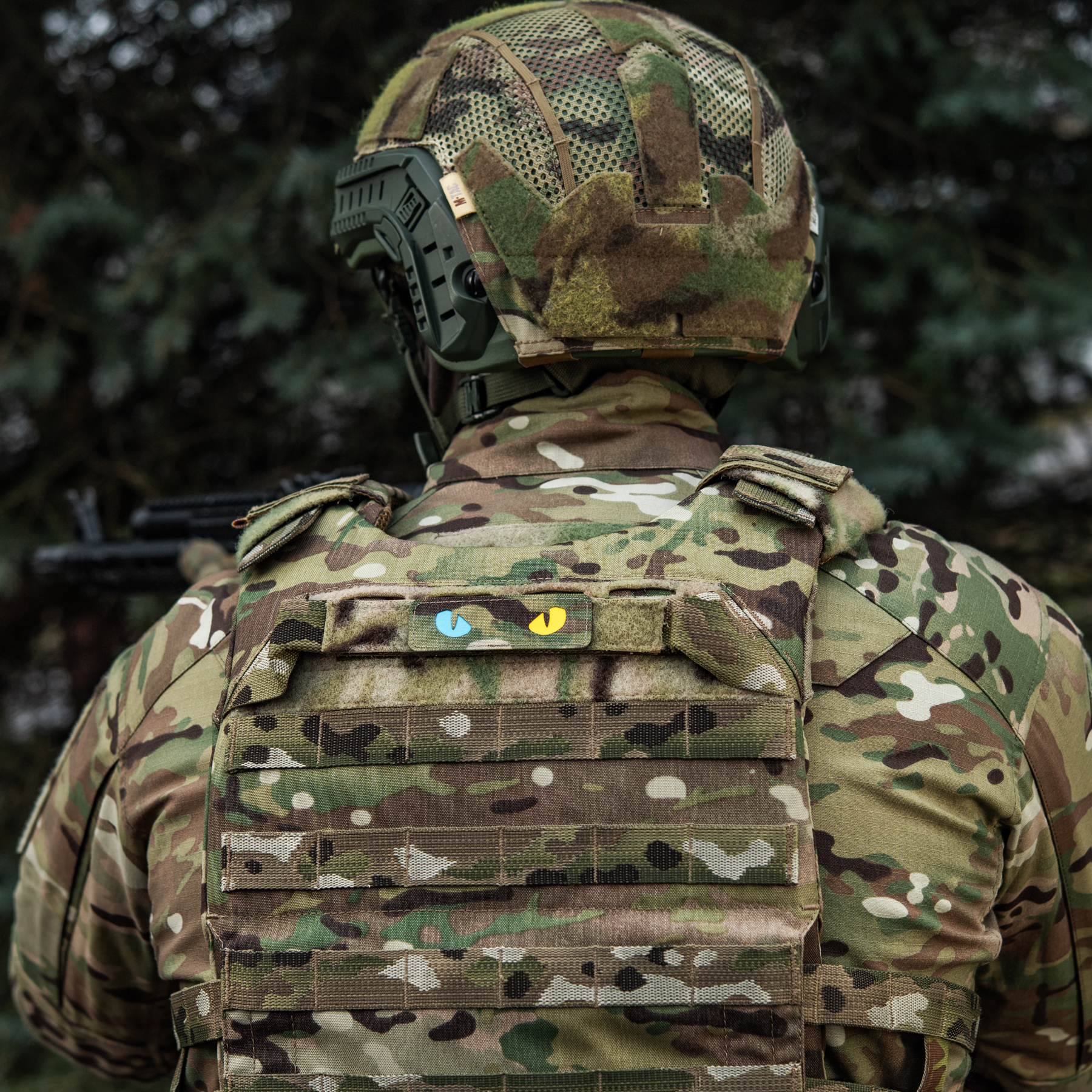 M-Tac нашивка Cat Eyes Laser Cut Multicam/Yellow/Blue/GID — 16