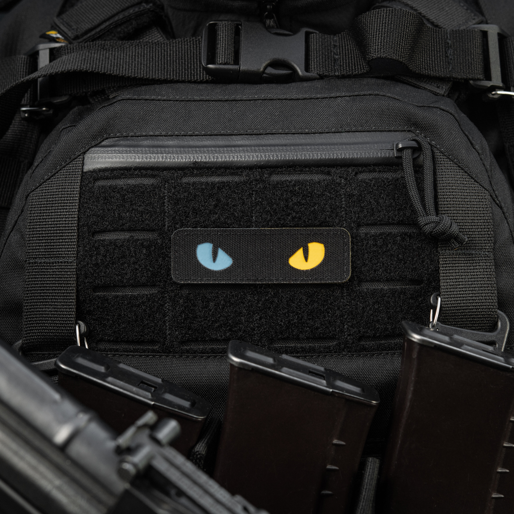 M-Tac нашивка Cat Eyes Laser Cut Black/Yellow/Blue/GID — 8