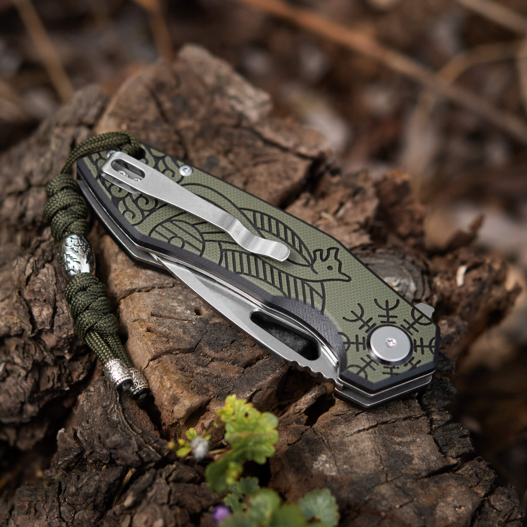 M-Tac нож складной Type 12 Scandinavian Stonewash Black/Olive — 19
