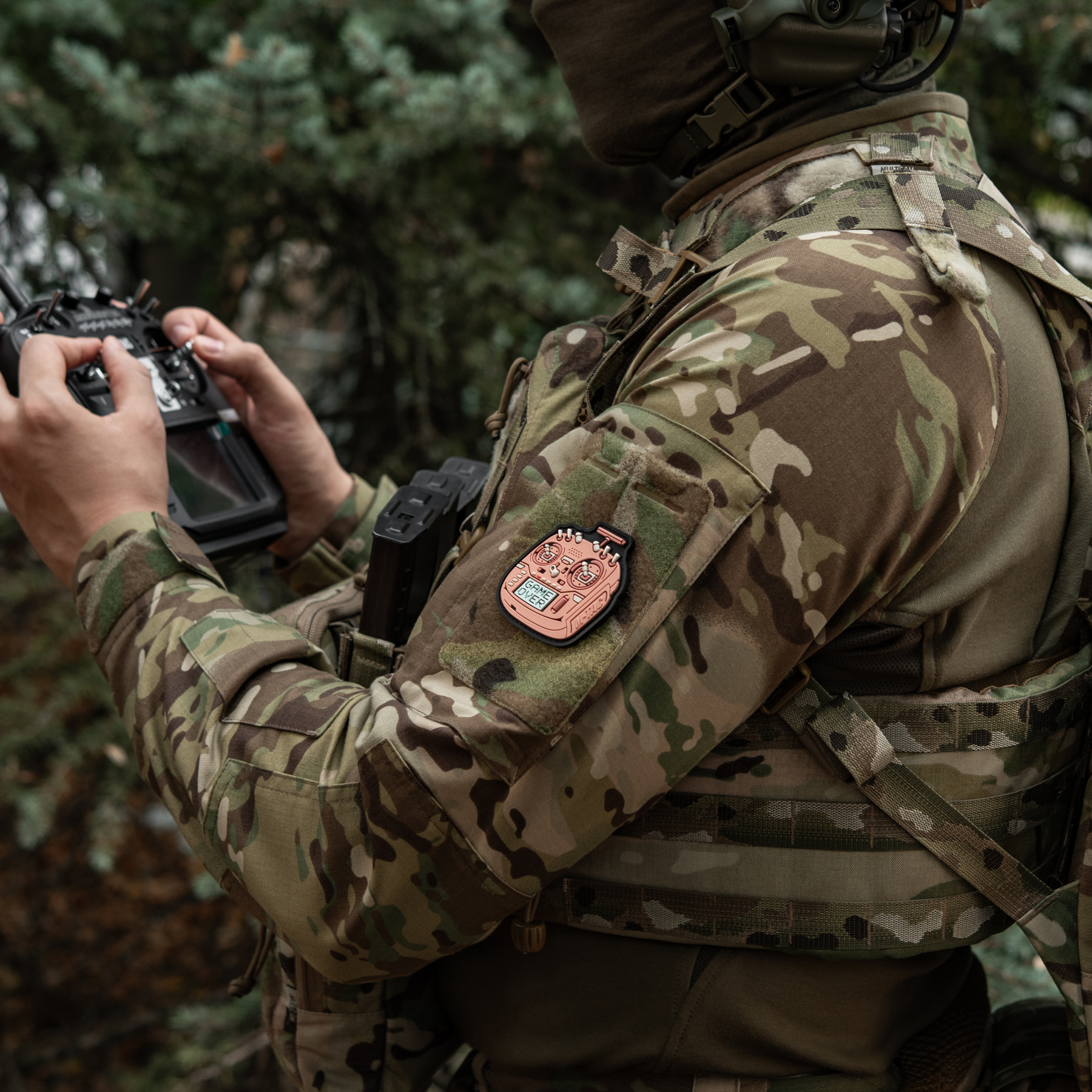 M-Tac нашивка пульт FPV розовый (PVC) — 13