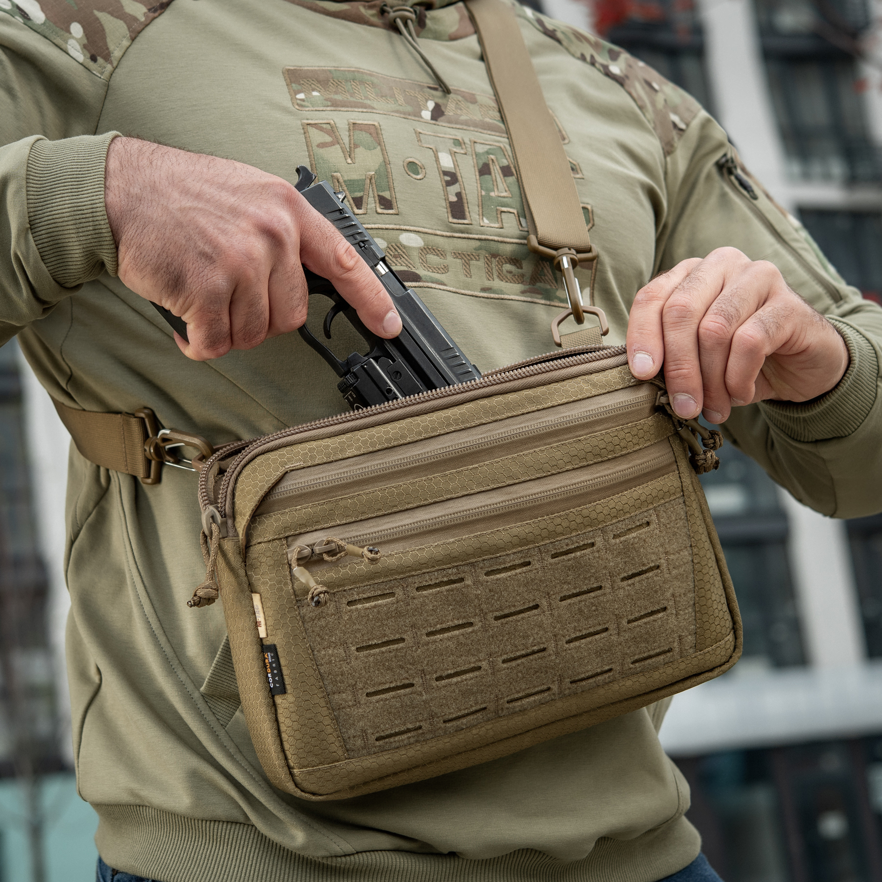 M-Tac сумка Admin Bag Medium Elite с липучкой Hex Coyote — 32
