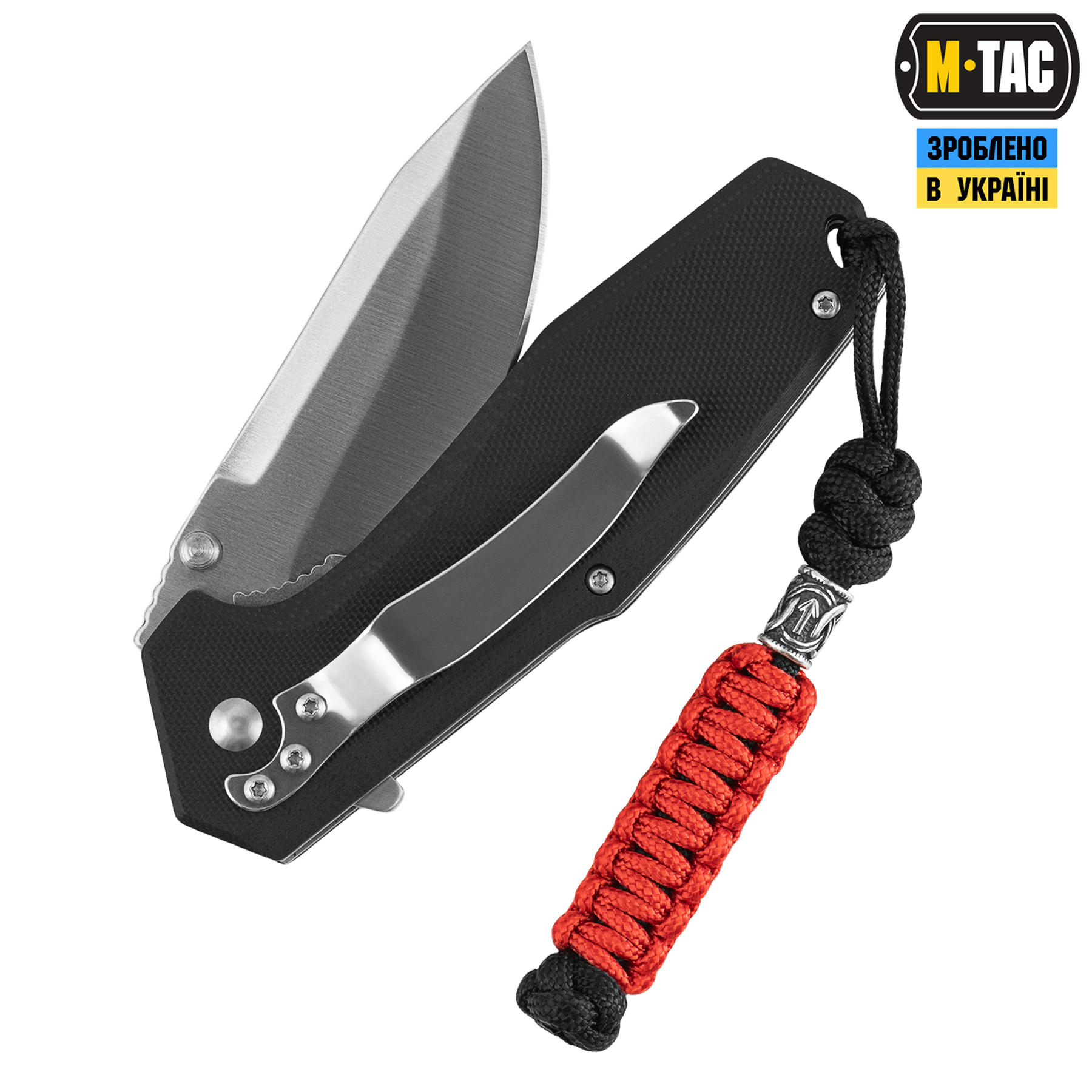 M-Tac темляк Loopy Snake Scandinavian Silver Black&Red — 3