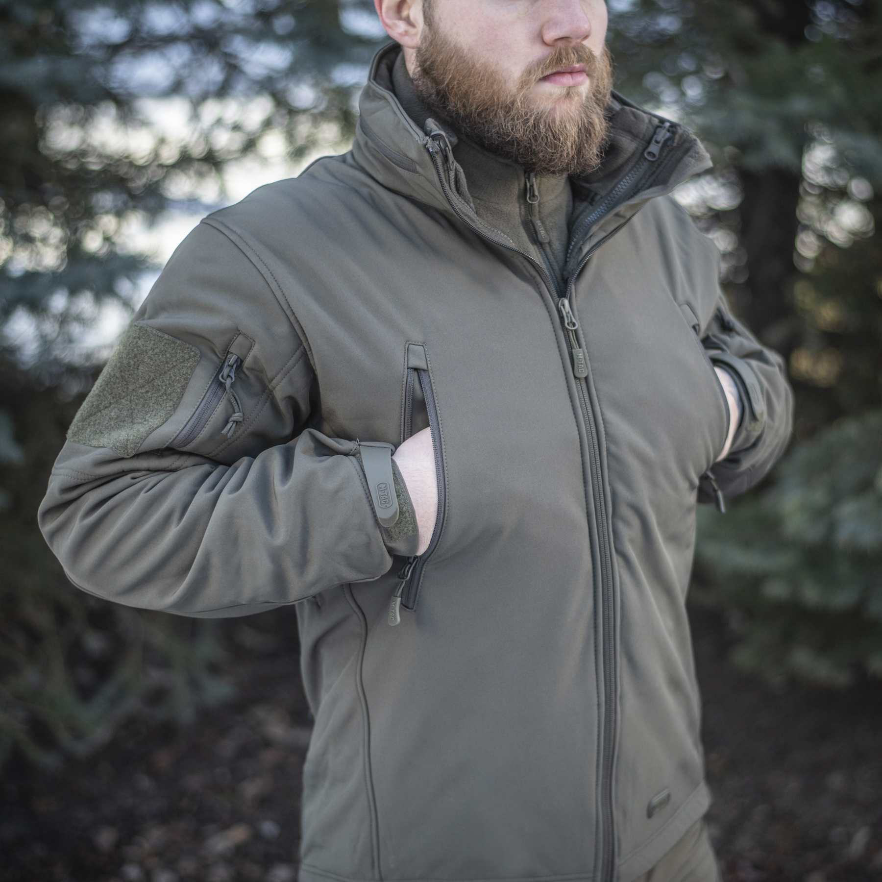 M-Tac куртка Soft Shell с подстежкой Olive — 12