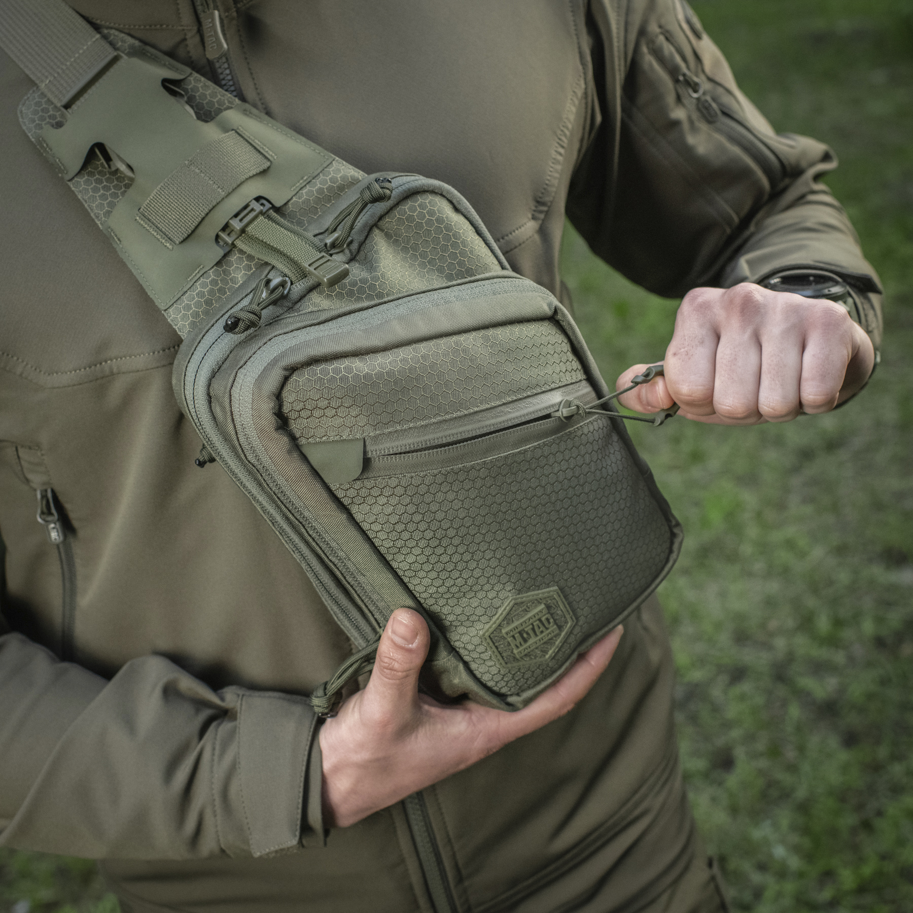 M-Tac сумка Sling Pistol Bag Elite Hex Ranger Green — 13