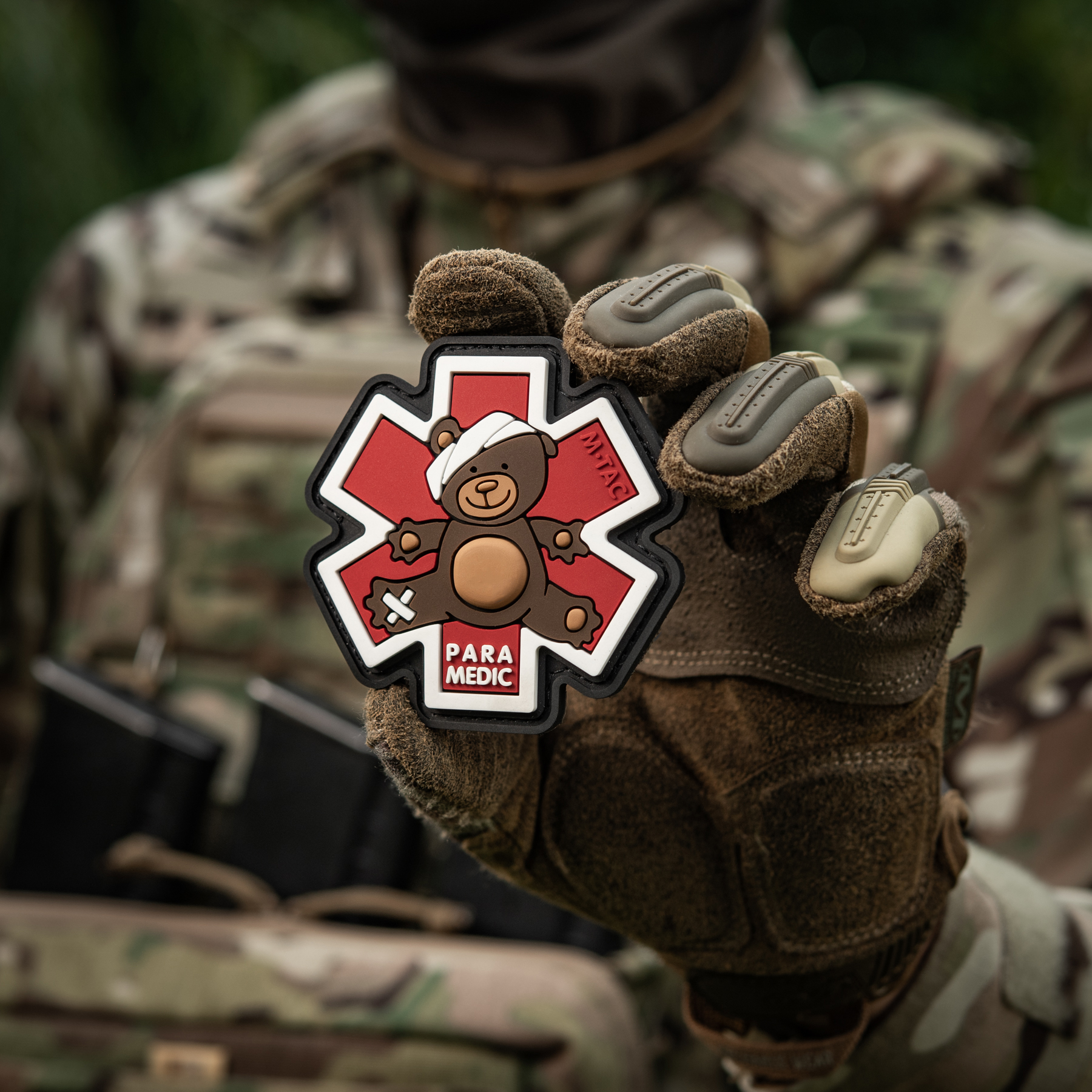 M-Tac нашивка Paramedic Ведмідь (PVC) Brown/Black — 14