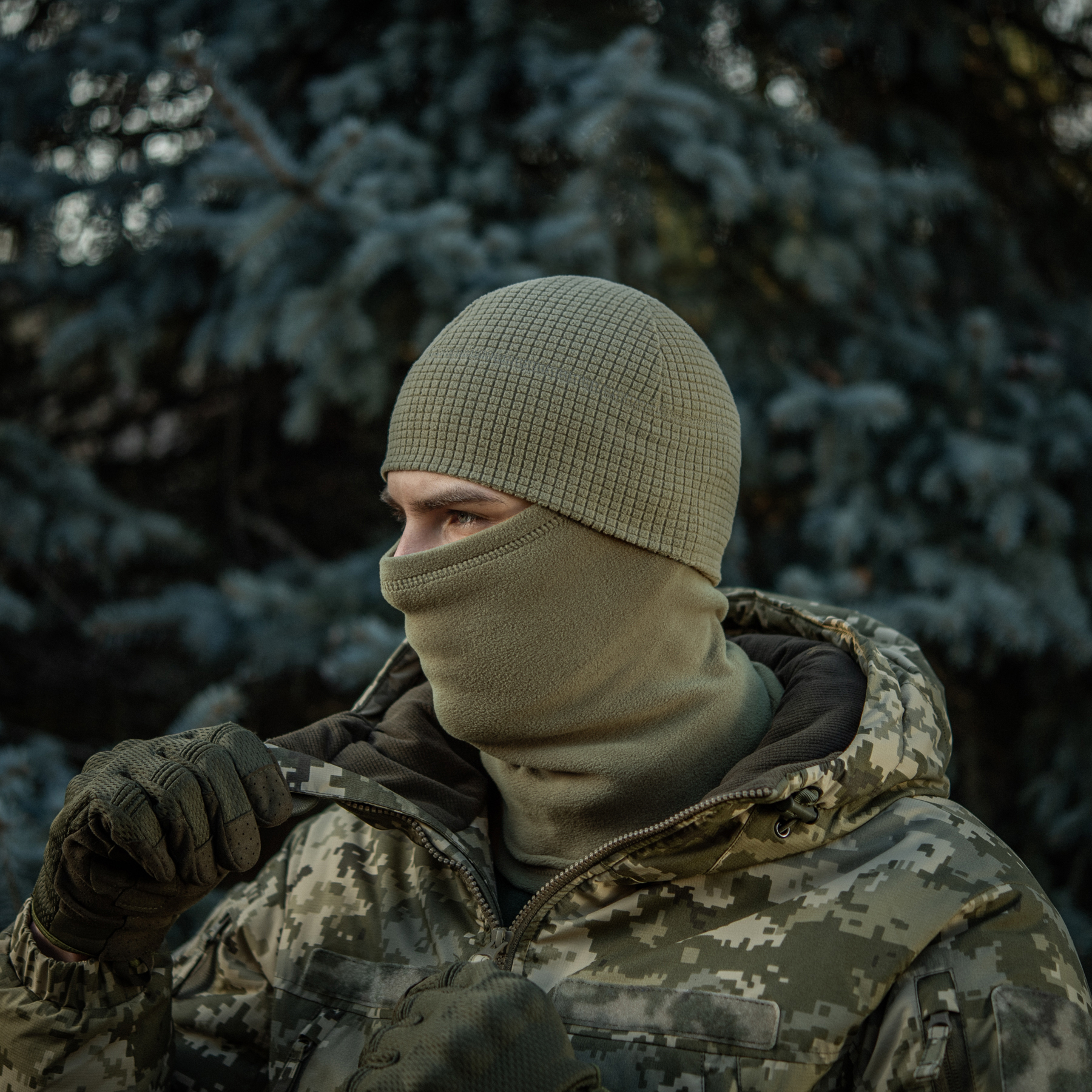 M-Tac шапка-подшлемник флис рип-стоп Tan — 8