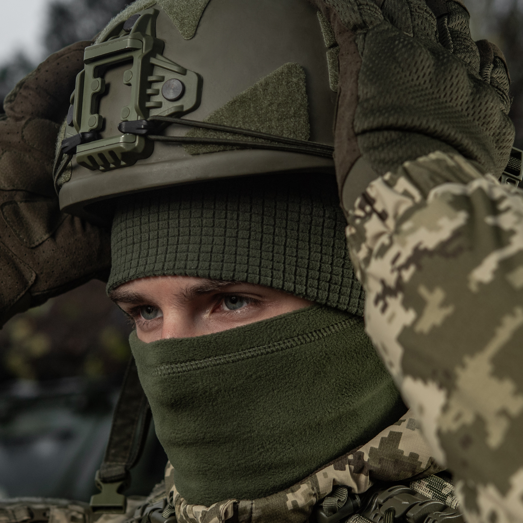 M-Tac шапка-подшлемник флис рип-стоп Army Olive — 12
