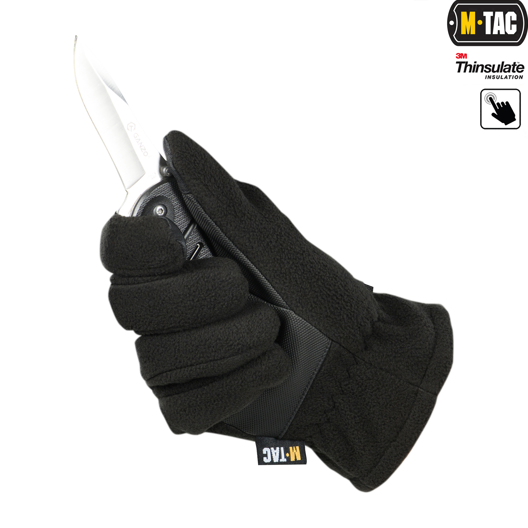 M-Tac перчатки Fleece Thinsulate Black — 4