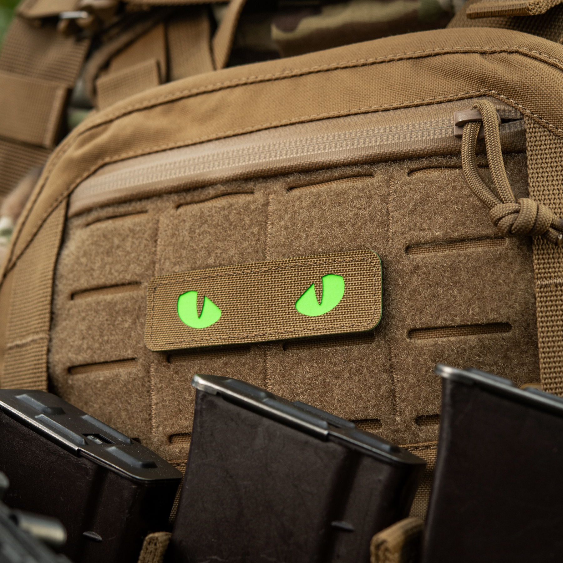 M-Tac нашивка Cat Eyes Laser Cut Coyote/Green/GID — 9