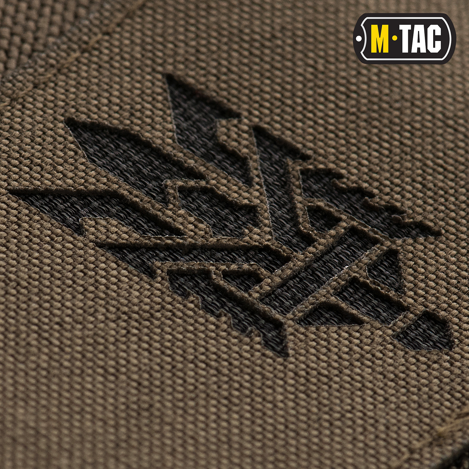 M-Tac нашивка Тризуб (стилизация) Laser Cut горизонтальная Ranger Green/Black — 3
