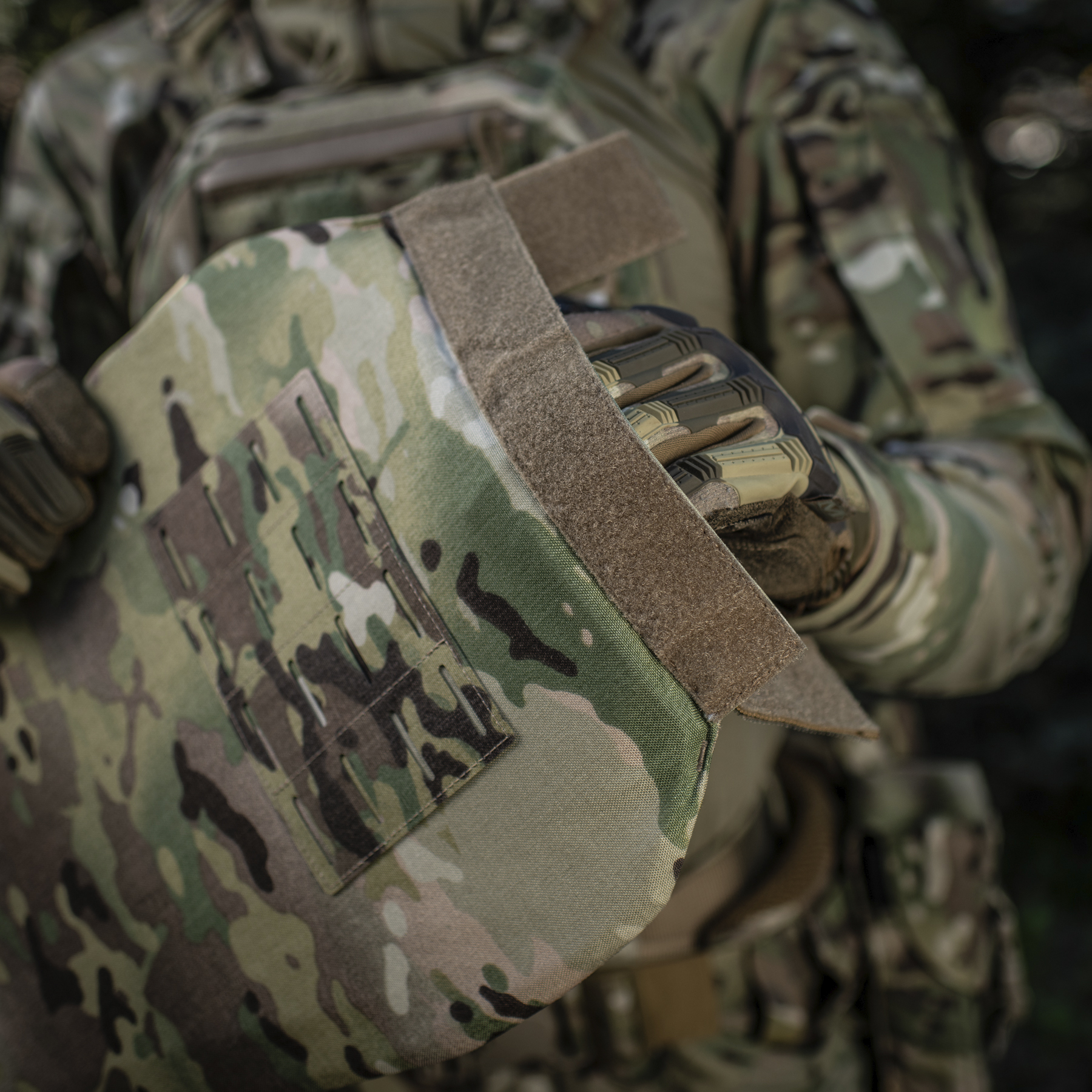 M-Tac фартук противоосколочный с баллистическим пакетом 2 класс (FMS) Laser Cut XL Multicam — 21