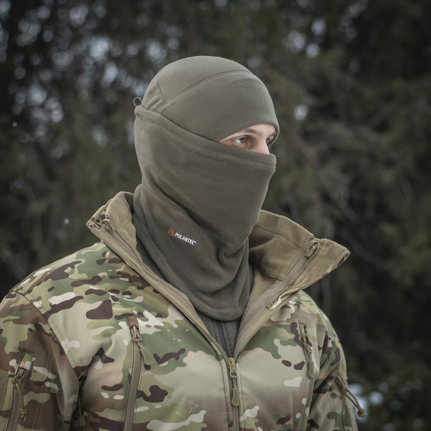 M-Tac шарф-труба анатомический с затяжкой Polartec Dark Olive — 12