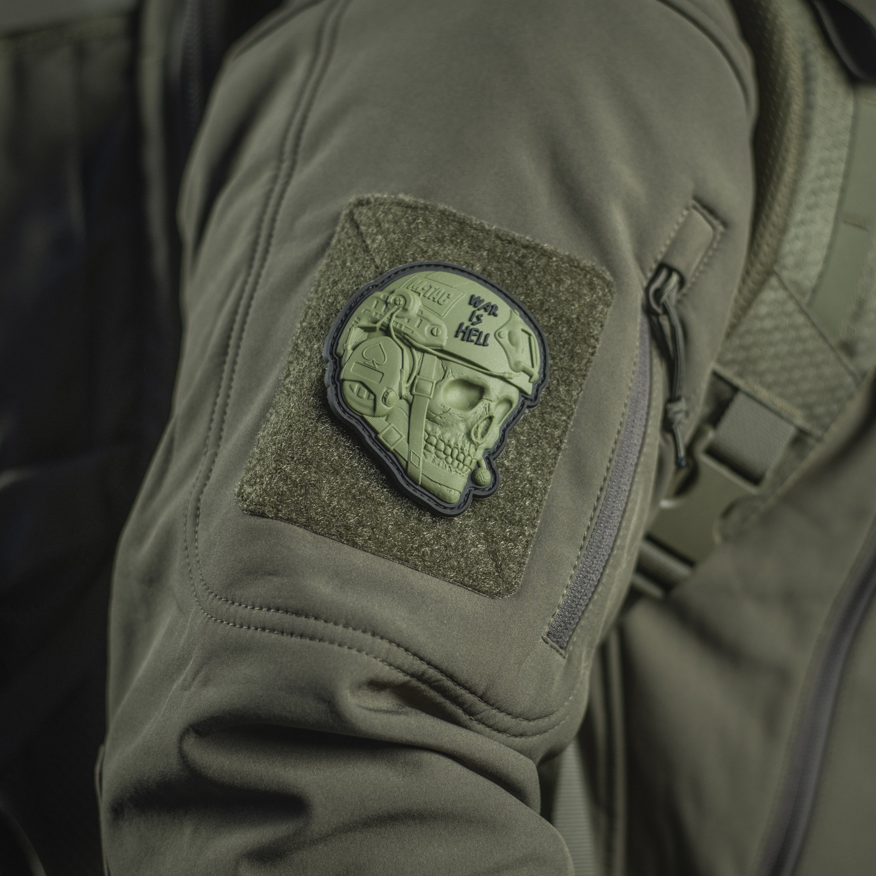 M-Tac нашивка War is Hell 3D PVC Olive — 8