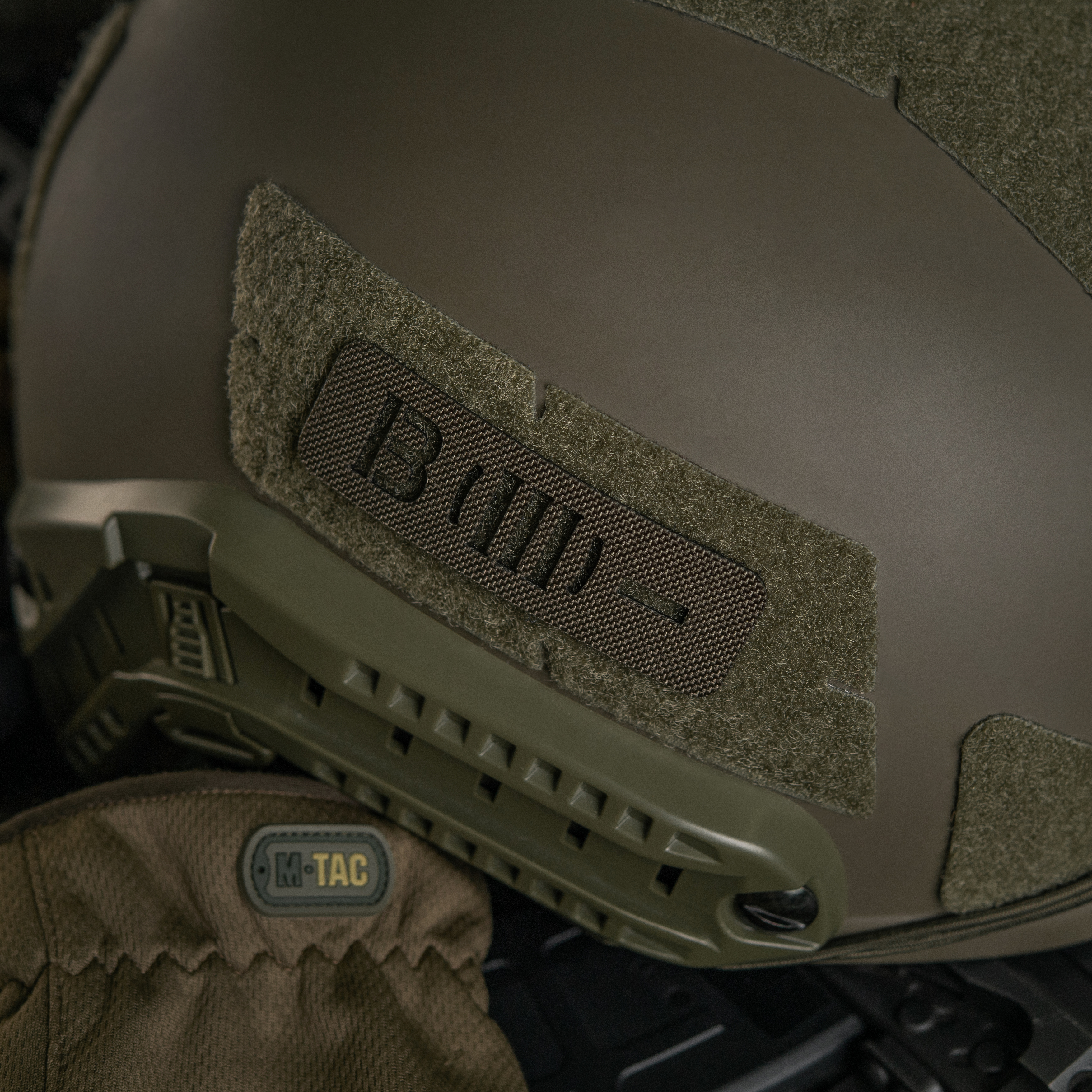 M-Tac нашивка группа крови B (III) - сквозная Laser Cut 25х80 Ranger Green — 3