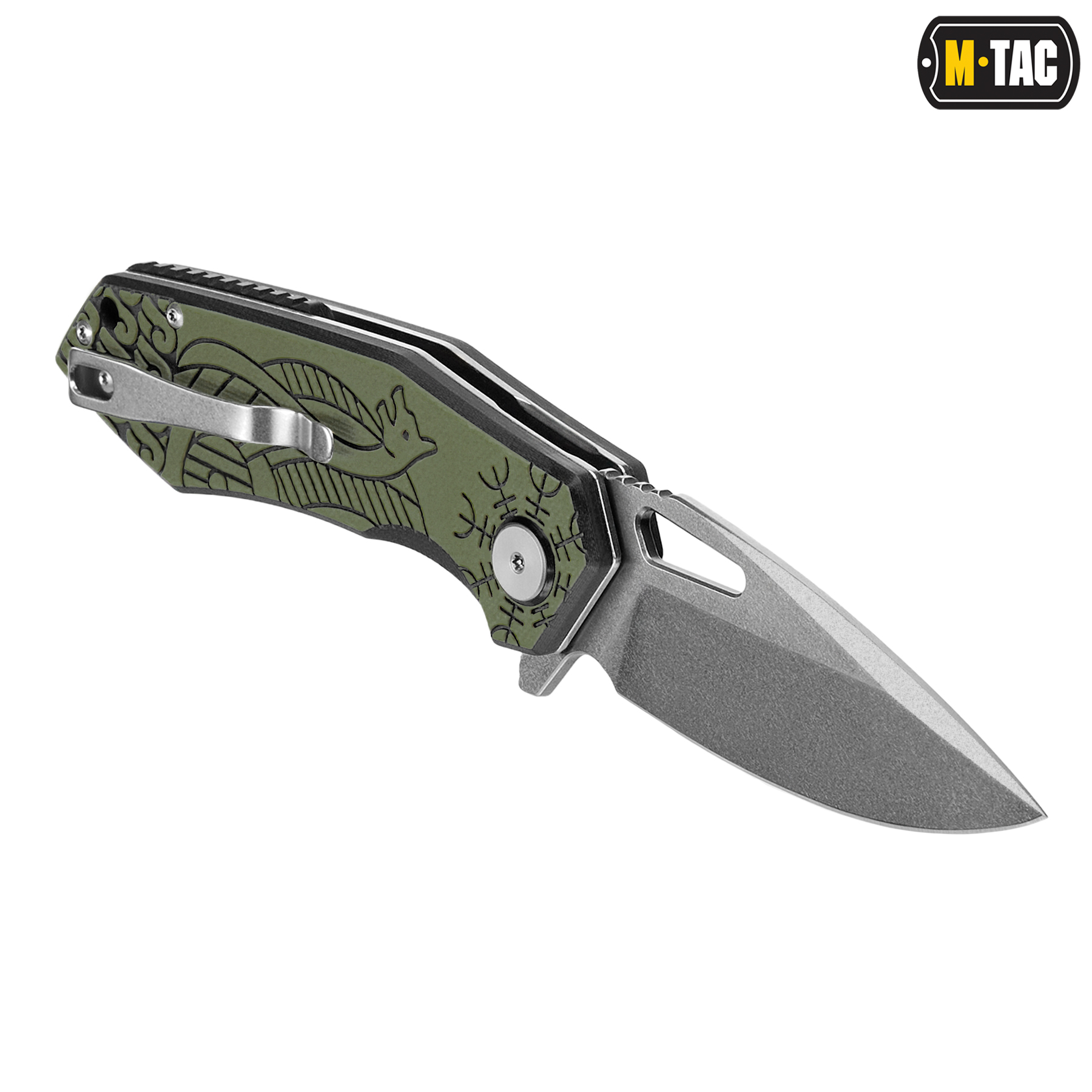 M-Tac нож складной Type 12 Scandinavian Stonewash Black/Olive — 6