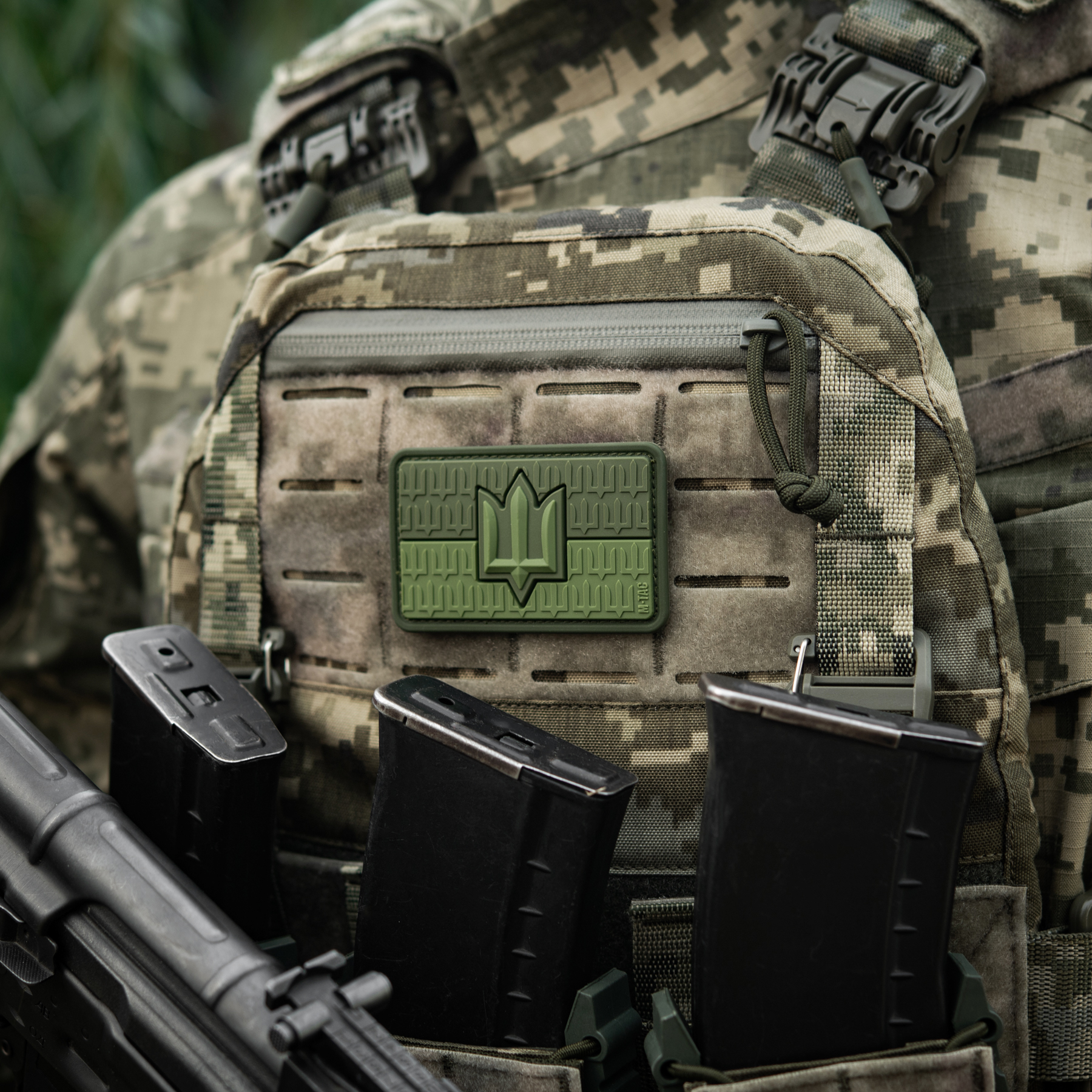 M-Tac нашивка прапор України з тризубом ЗСУ PVC Olive — 4