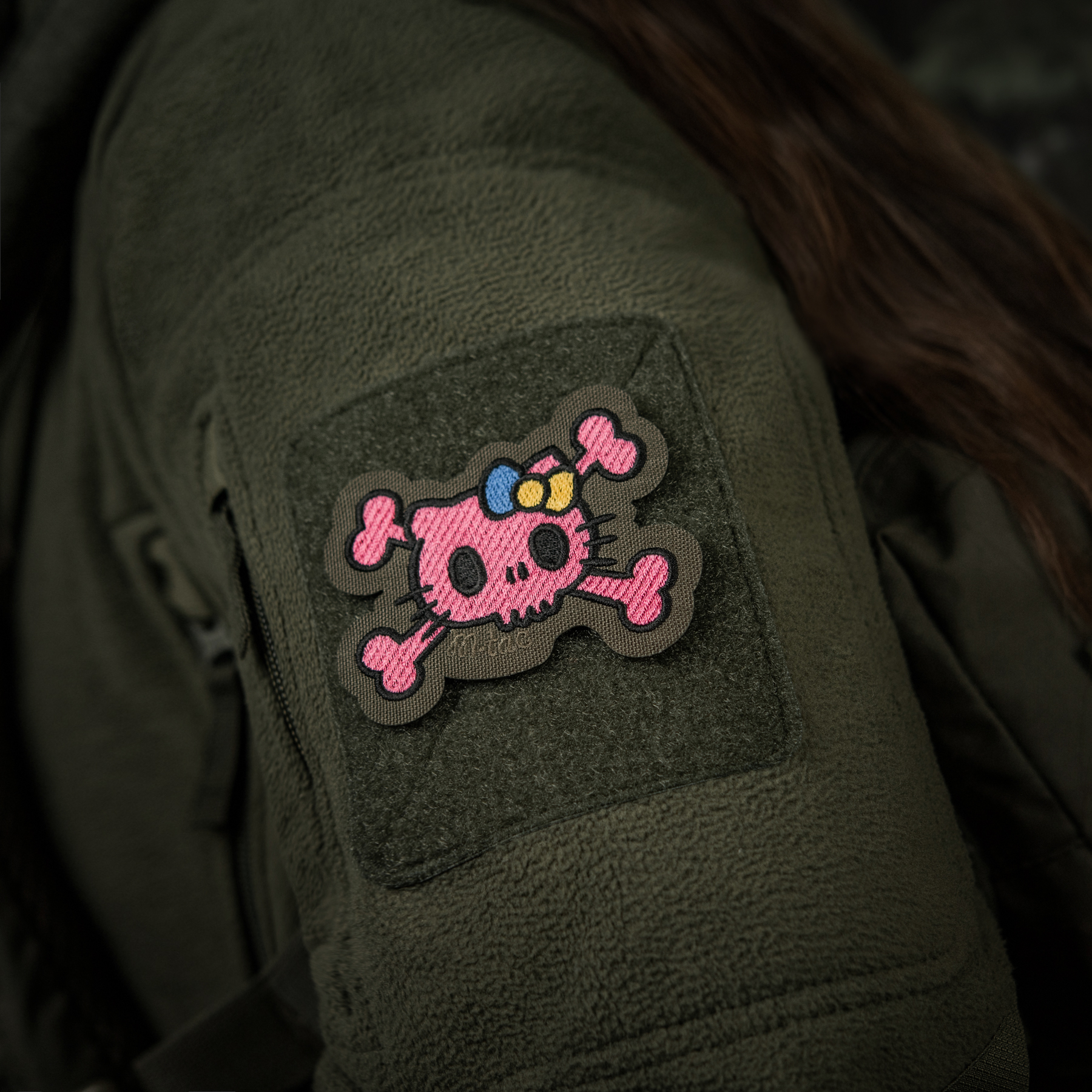 M-Tac нашивка KITTY (вышивка) Pink/Ranger Green — 10