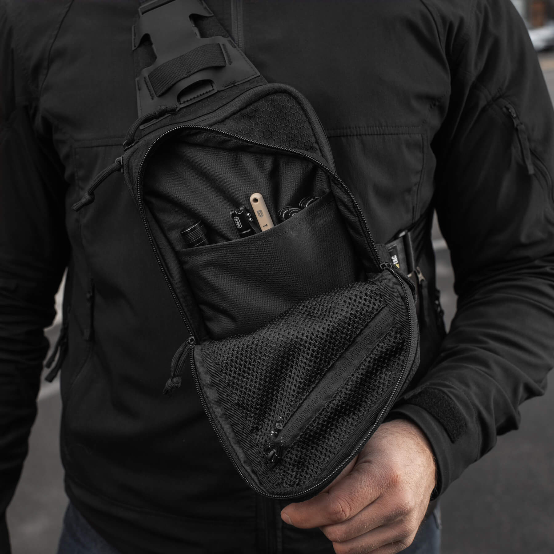 M-Tac сумка Sling Pistol Bag Hex Black — 37