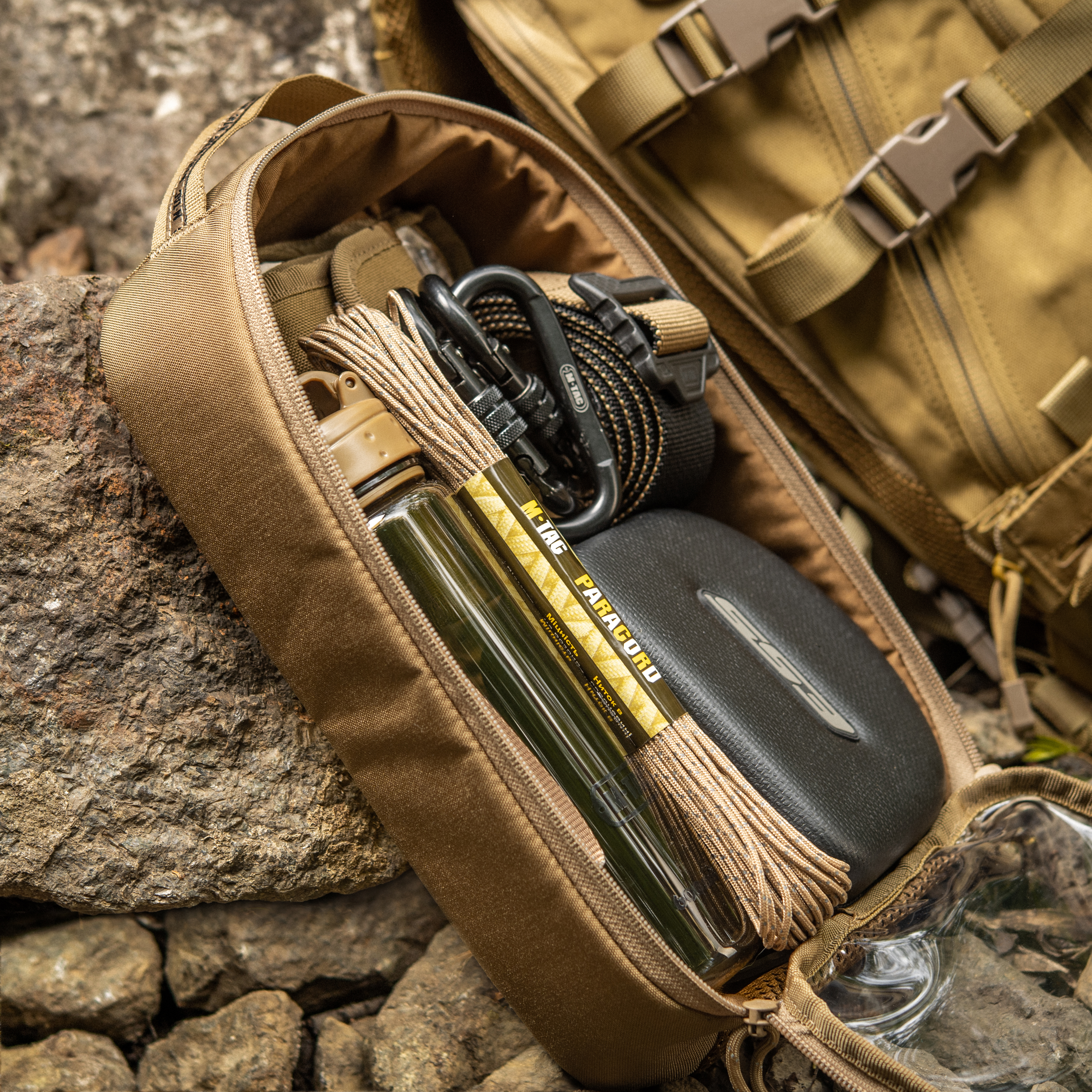 M-Tac органайзер утилитарный прозрачный Elite Large (30х19 см) Coyote — 9