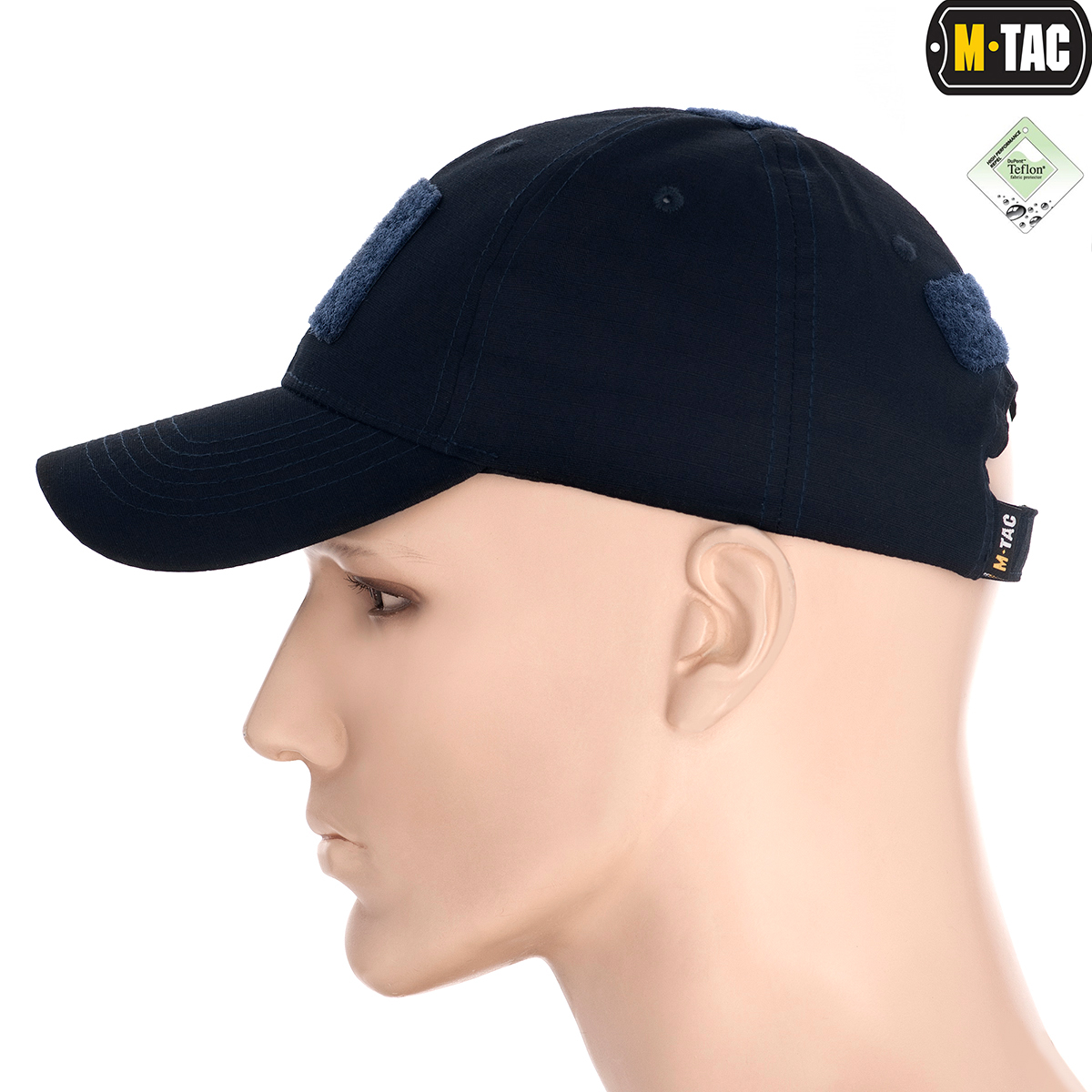 M-Tac бейсболка с липучкой Flex рип-стоп Dark Navy Blue — 4
