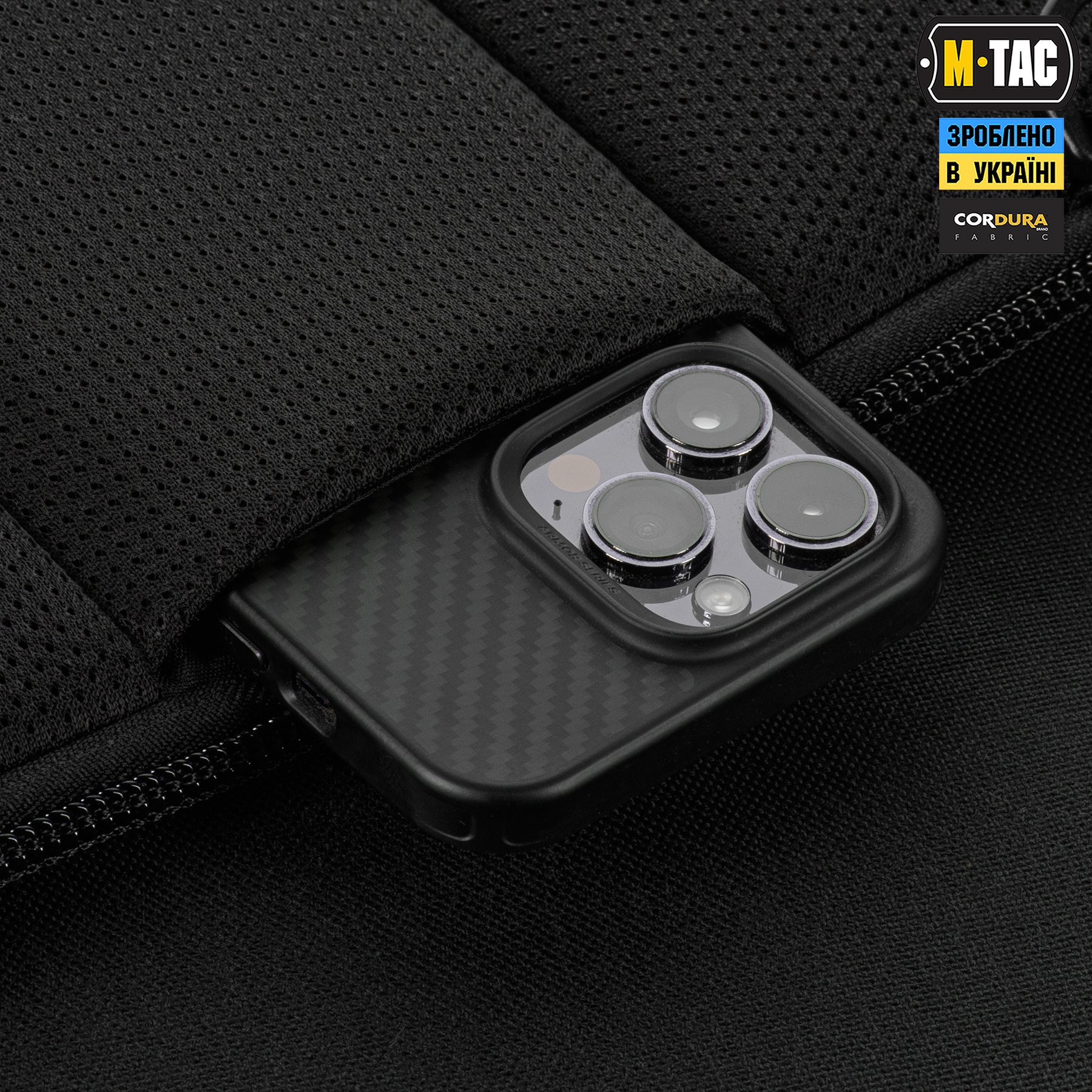 M-Tac сумка Admin Bag Medium Elite с липучкой Hex Black — 8