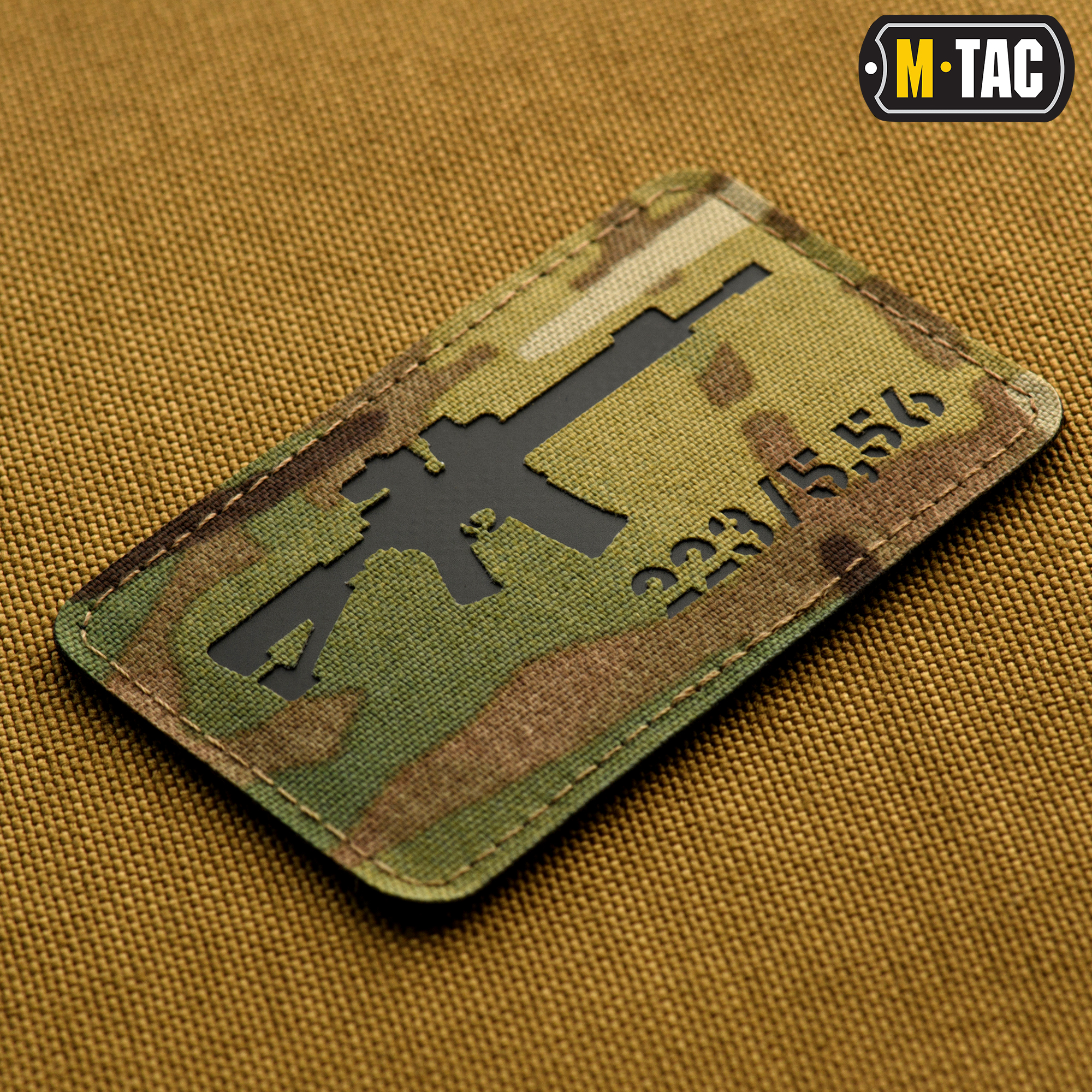 M-Tac нашивка AR-15 .223/5,56 Laser Cut Multicam/Black — 3