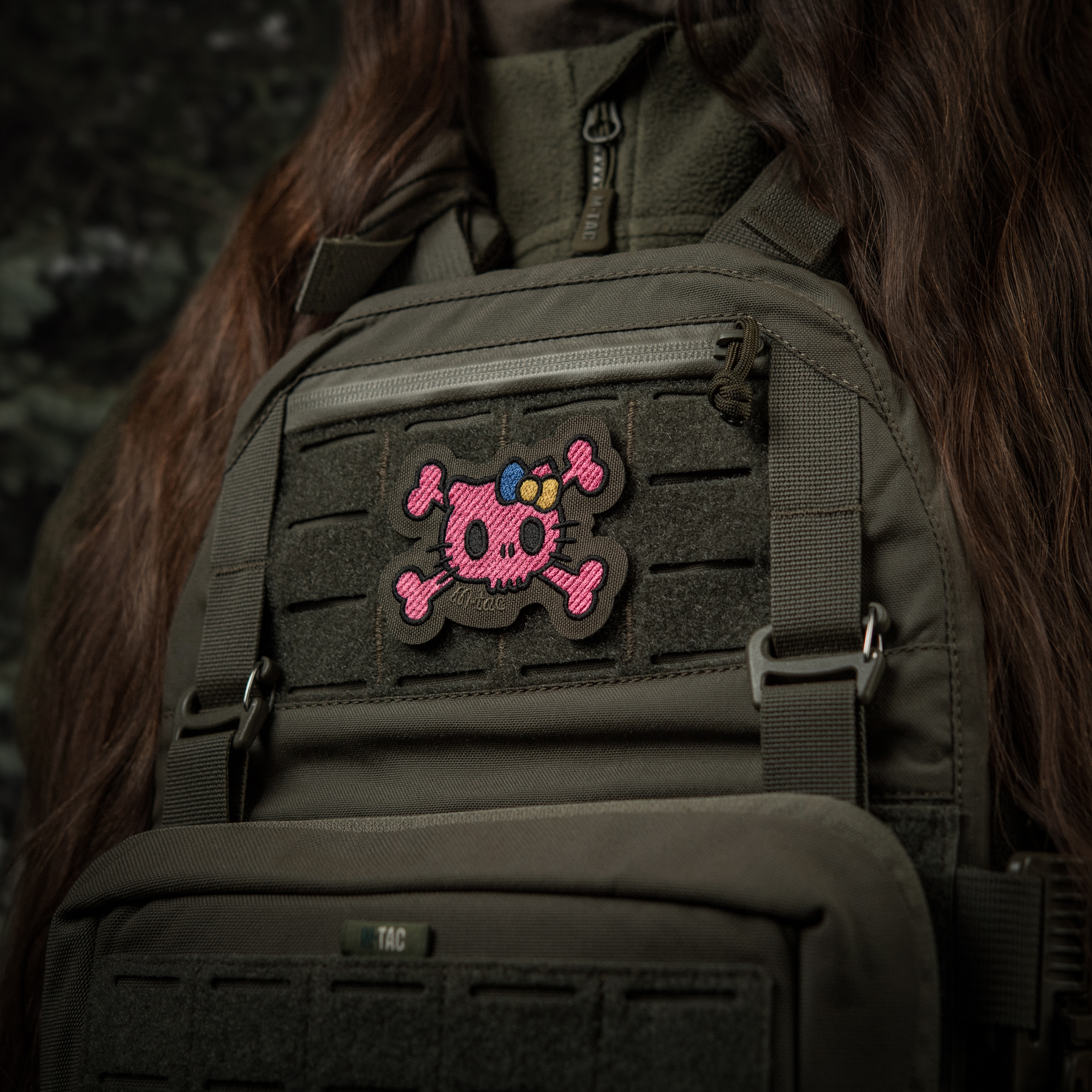 M-Tac нашивка KITTY (вышивка) Pink/Ranger Green — 3
