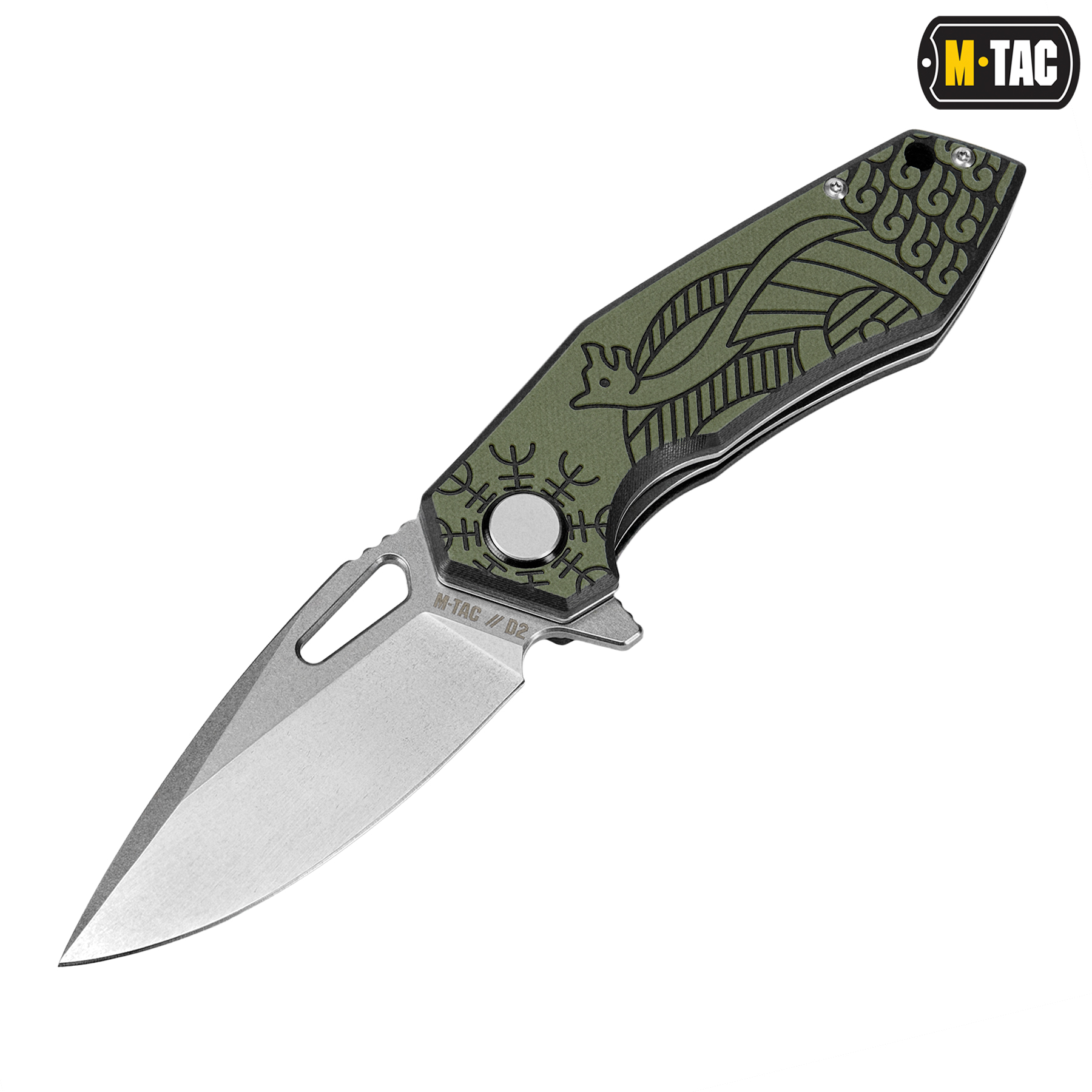 M-Tac нож складной Type 12 Scandinavian Stonewash Black/Olive — 2