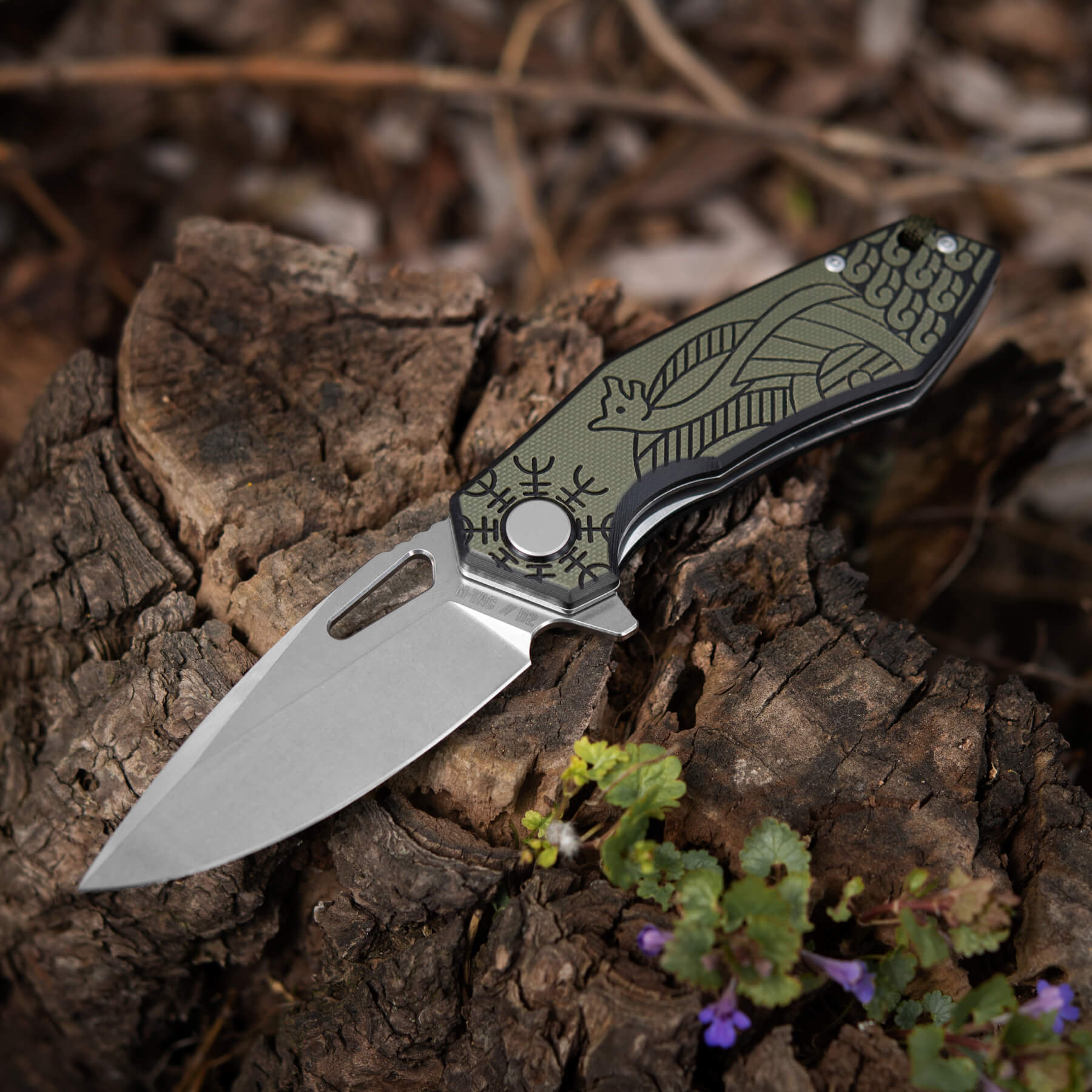 M-Tac нож складной Type 12 Scandinavian Stonewash Black/Olive — 23