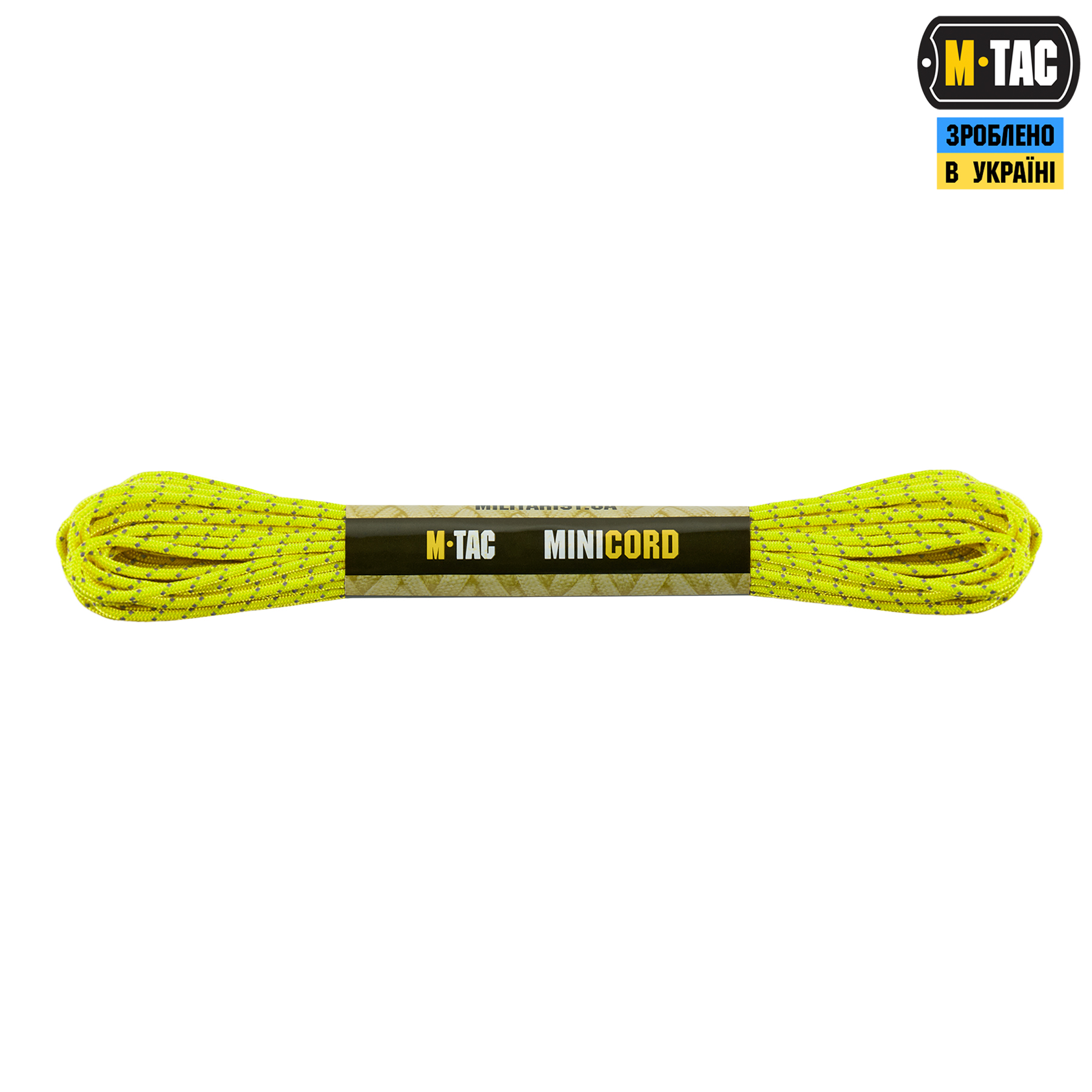 M-Tac паракорд Minicord 15m Reflective Neon Yellow — 2