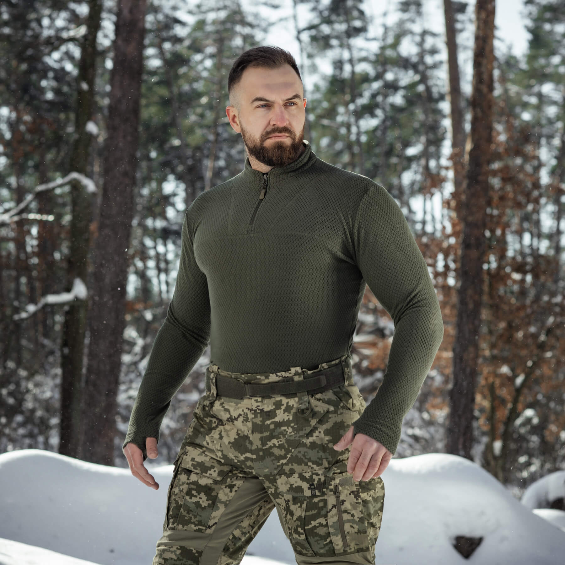M-Tac терморубашка флис Delta Level 2 Hex Army Olive — 20