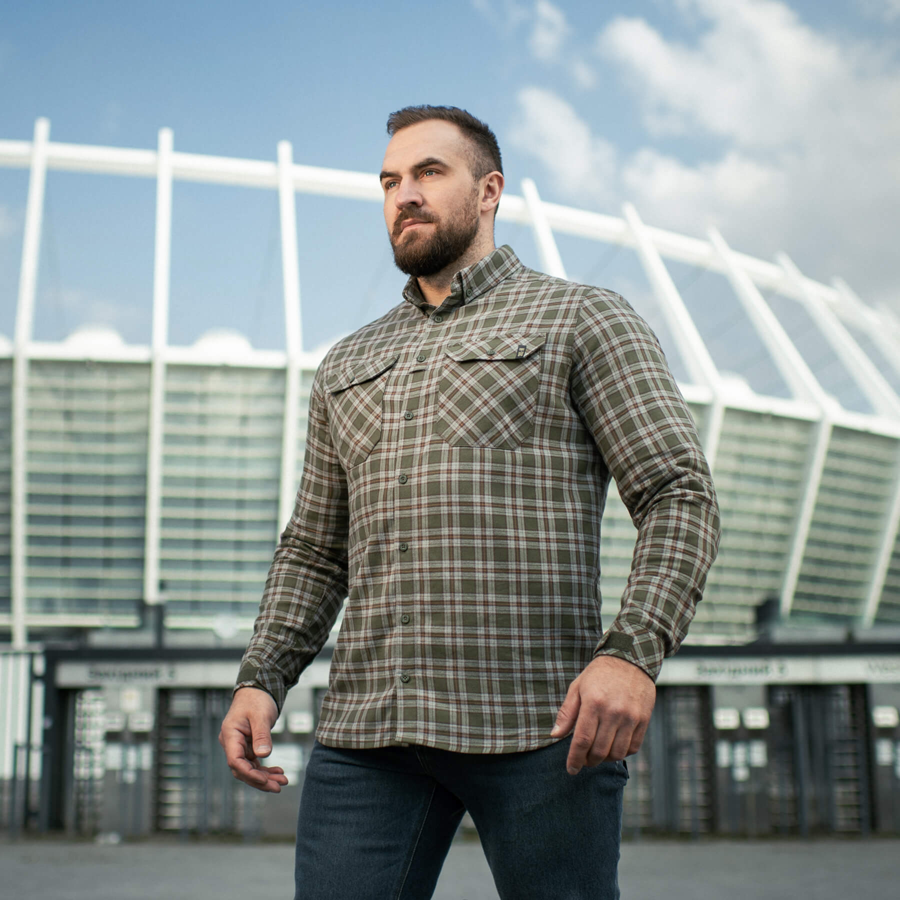 M-Tac рубашка Lumberjack Cotton Shirt Olive/Grey — 11