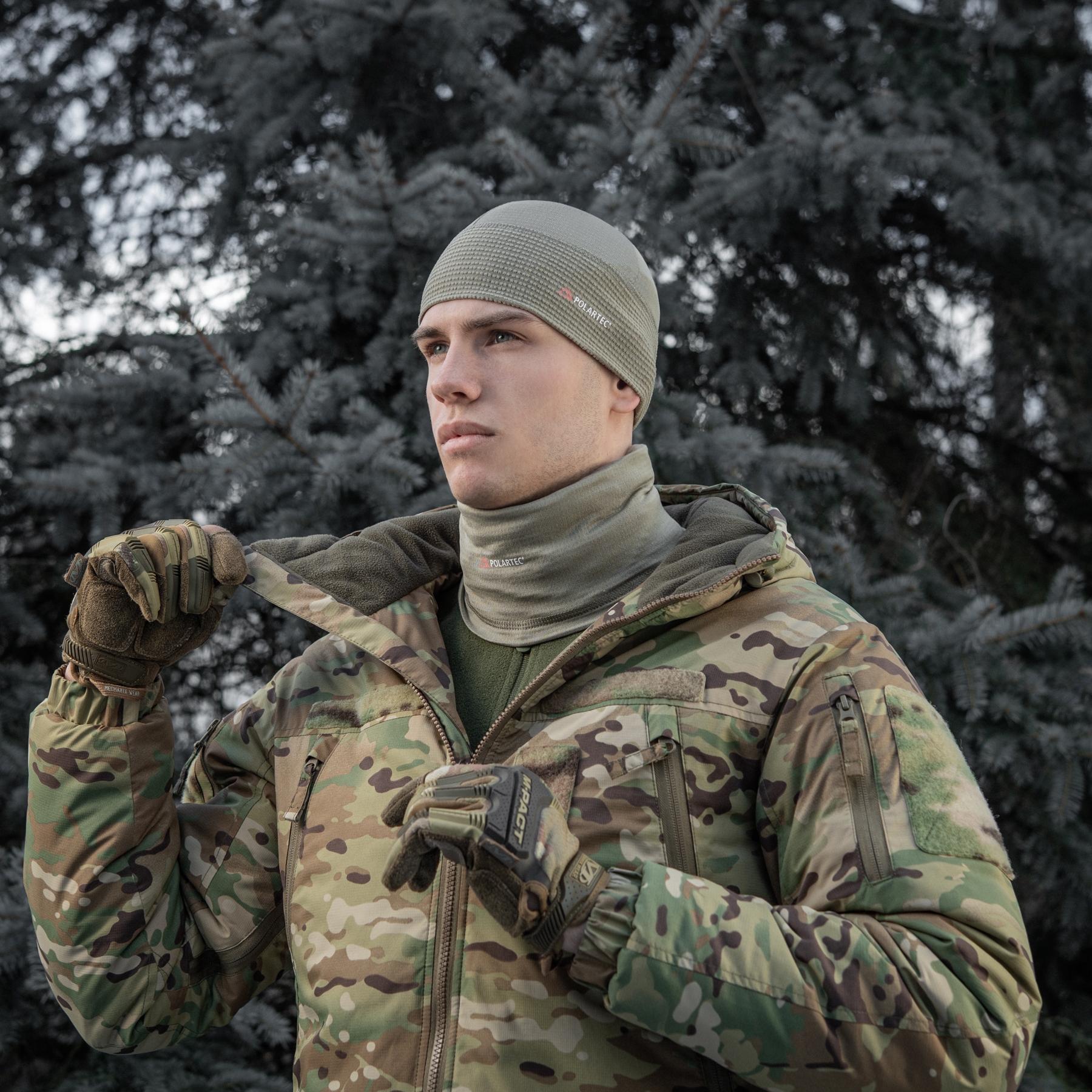 M-Tac шарф-труба Polartec Power Grid Tan — 16