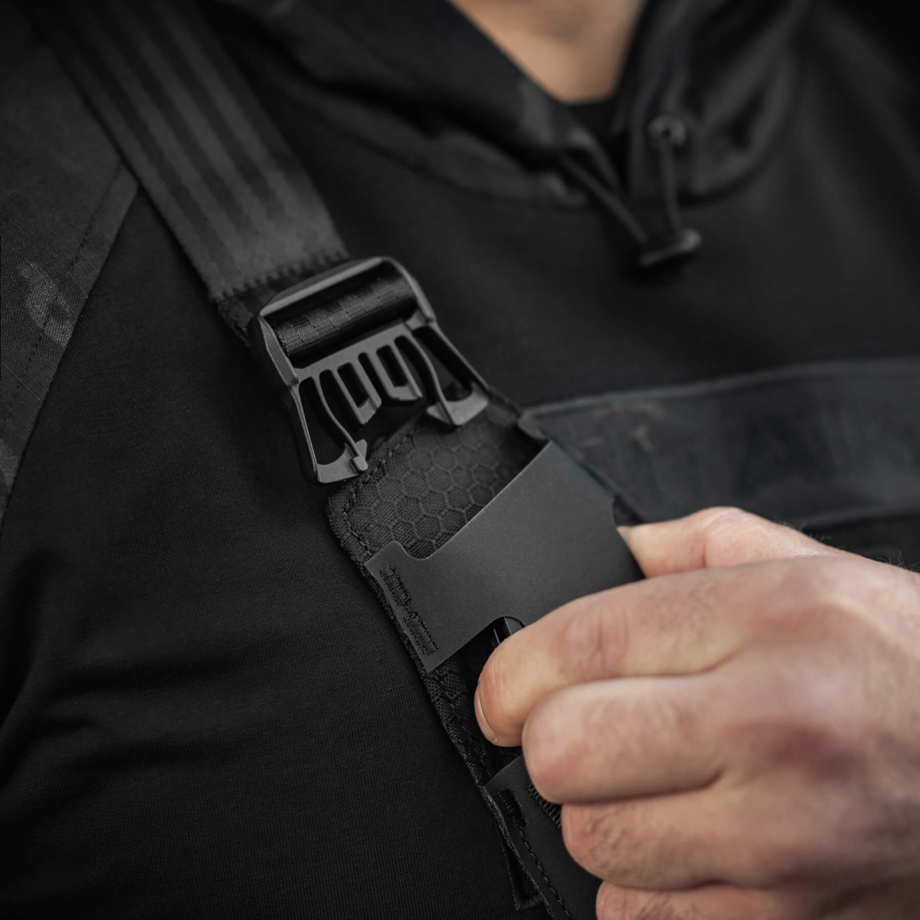 M-Tac сумка Sling Pistol Bag Hex с липучкой Black — 26
