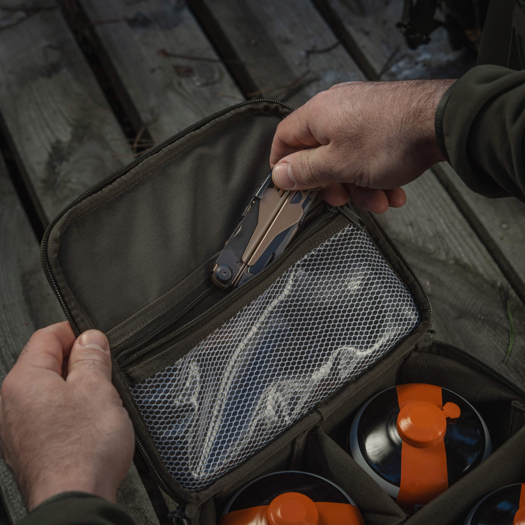 M-Tac органайзер утилитарный Hardshell Utility box L Olive — 21