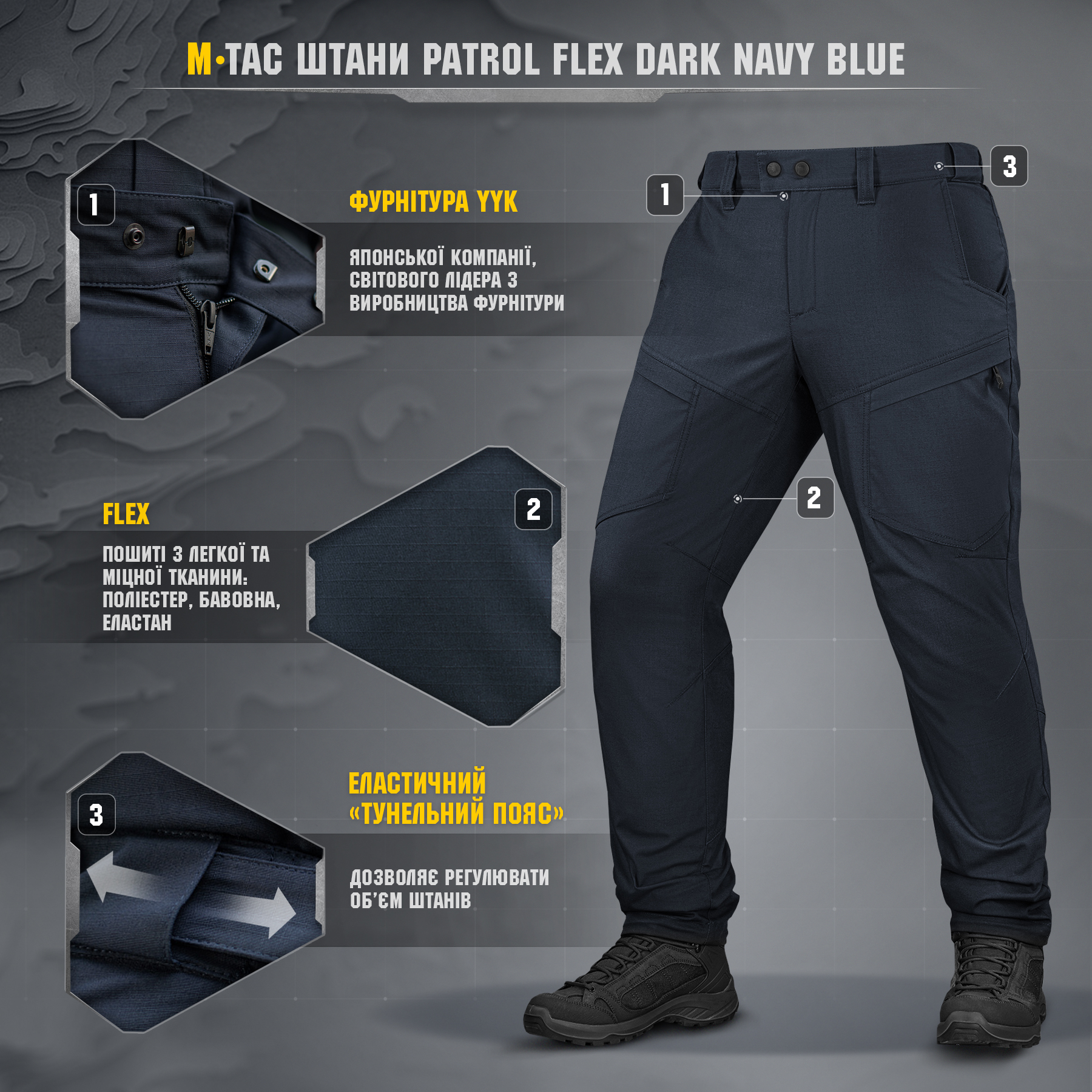 M-Tac брюки Patrol Flex Dark Navy Blue — 3