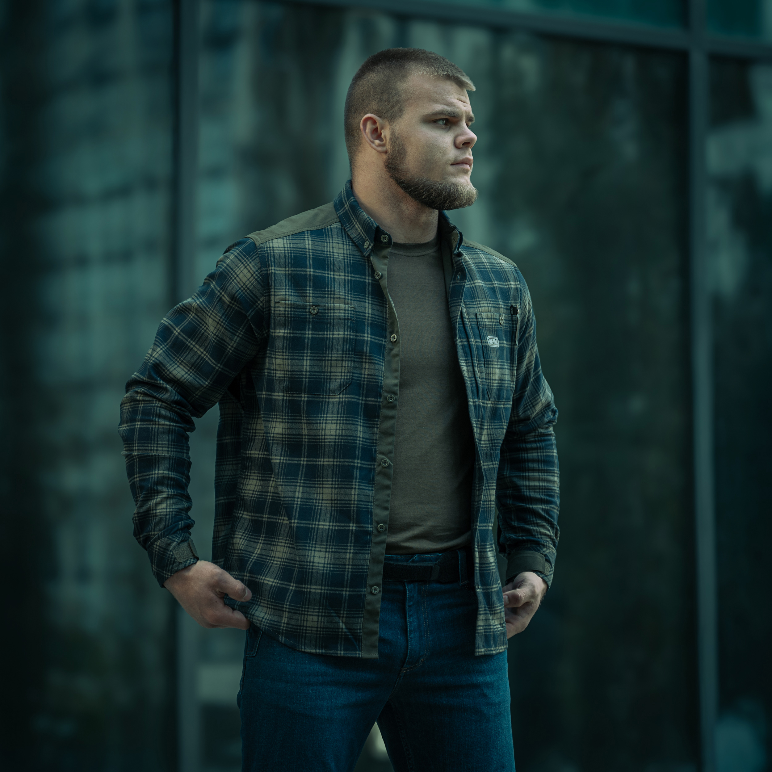 M-Tac рубашка Redneck Shirt Olive/Navy Blue — 37