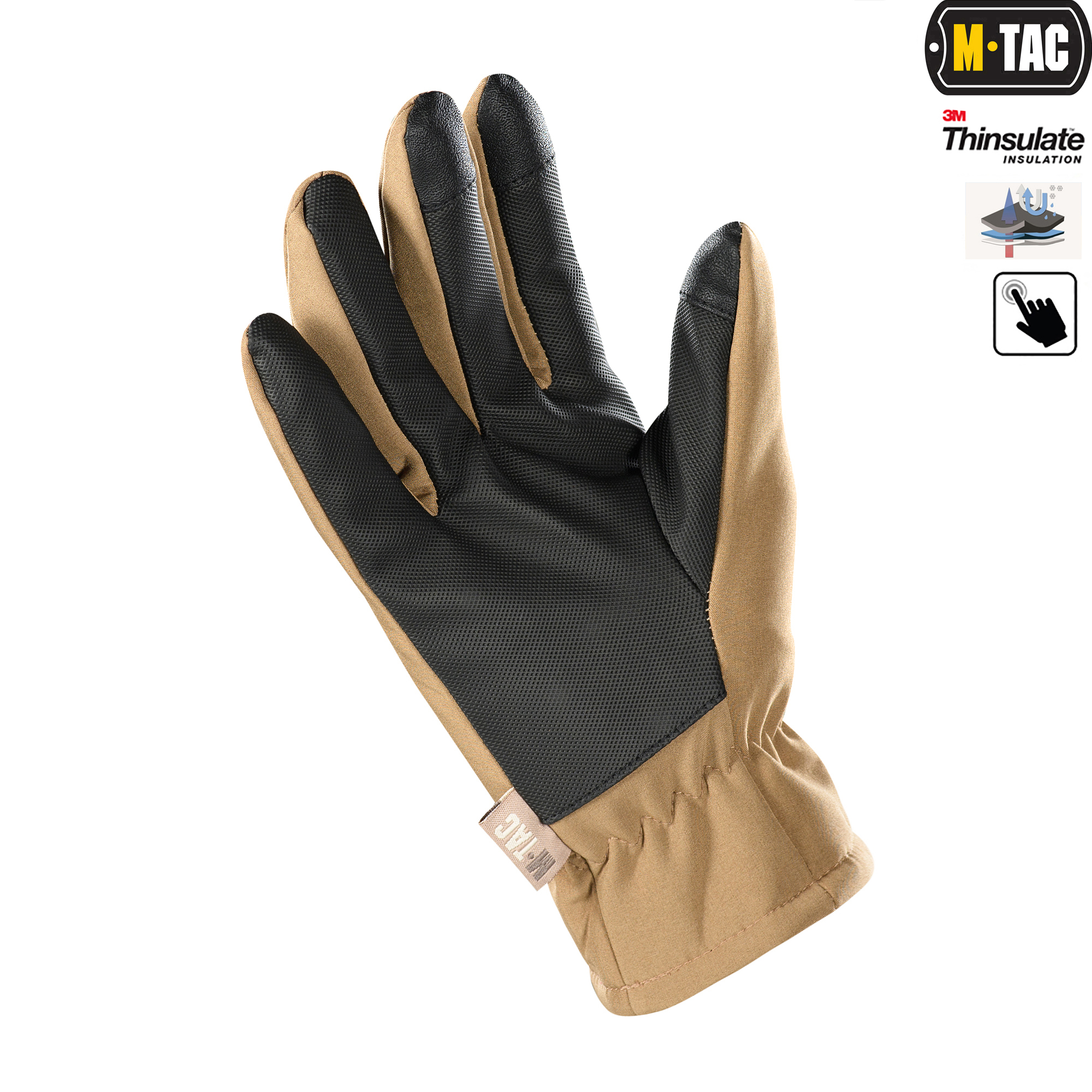 M-Tac перчатки Soft Shell Thinsulate Coyote Brown — 3