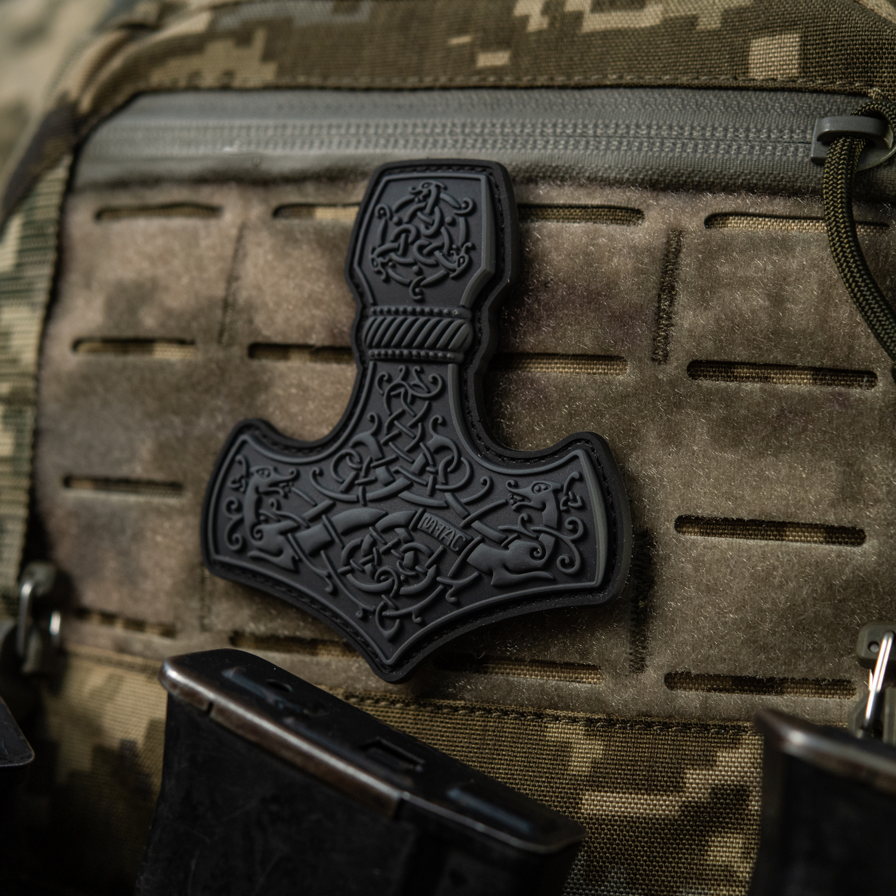 M-Tac нашивка Mjölnir Large PVC Grey — 9