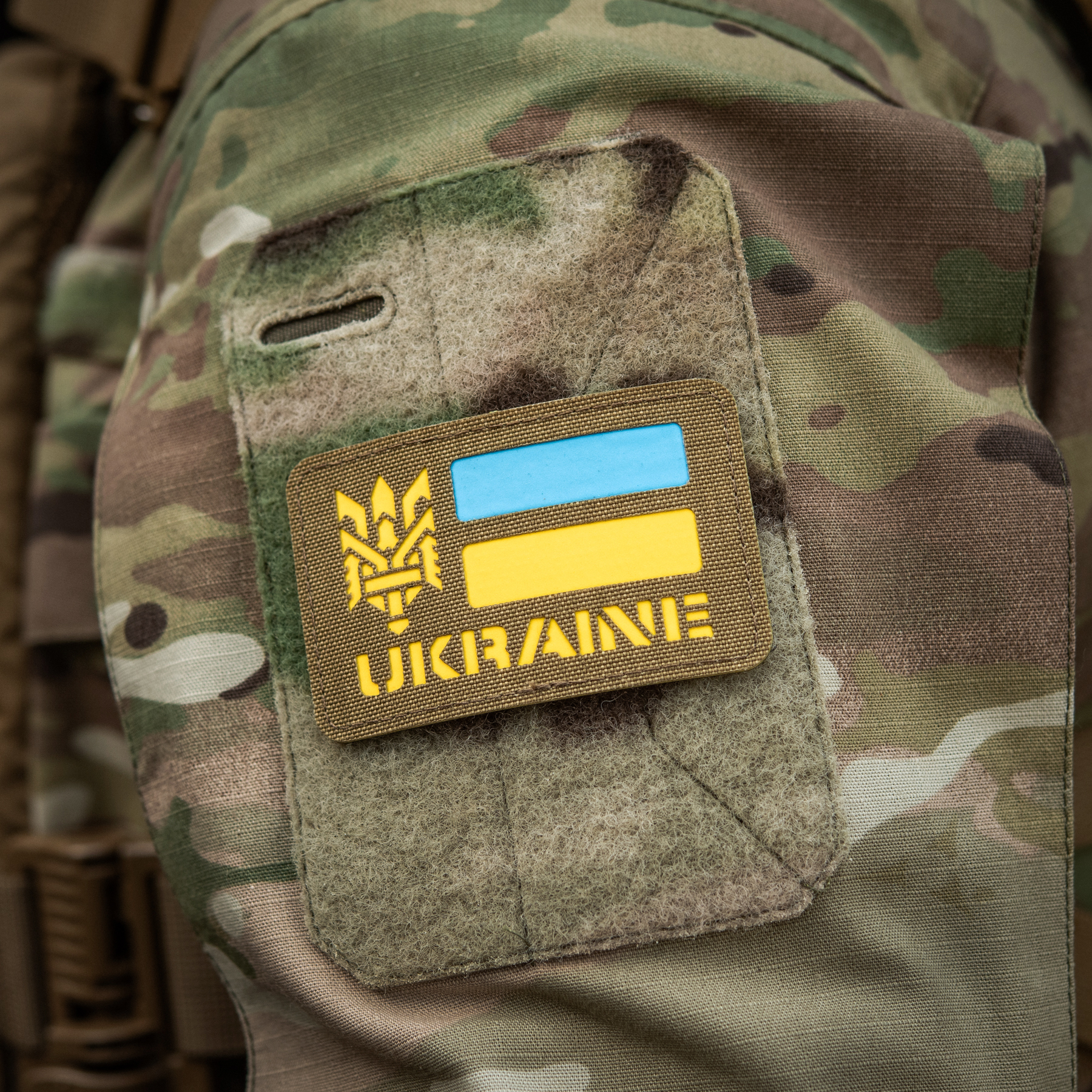 M-Tac нашивка Ukraine (с Тризубом) Laser Cut Coyote/Yellow/Blue/GID — 11