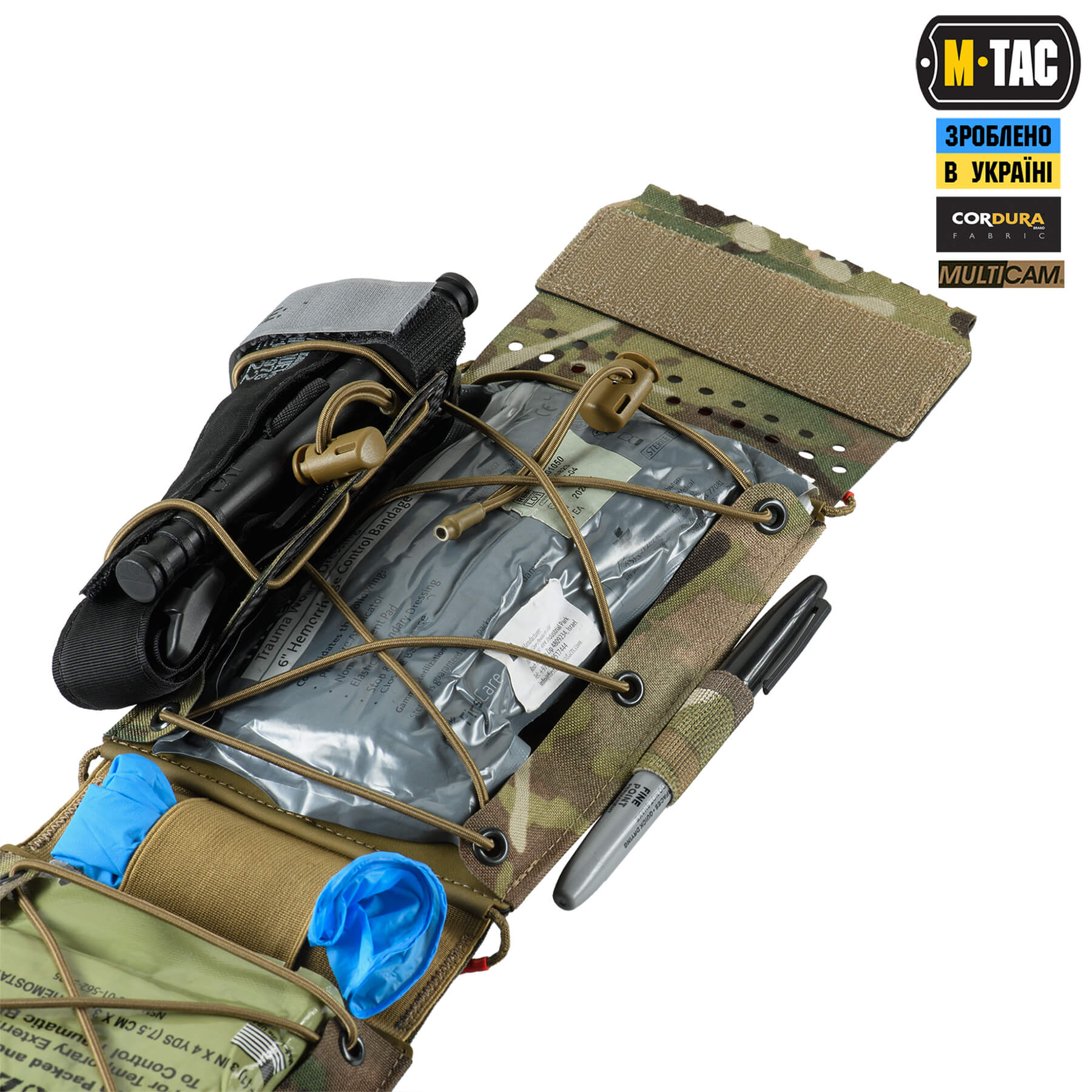 M-Tac Аптечка-вкладыш тактическая индивидуальная IFAK Elite Multicam — 14