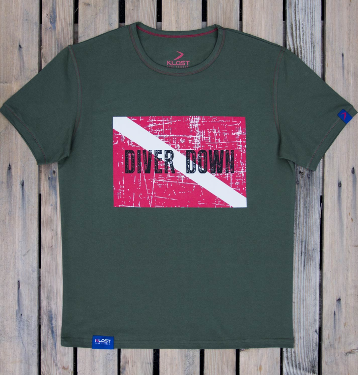 Klost футболка Diver Down олива