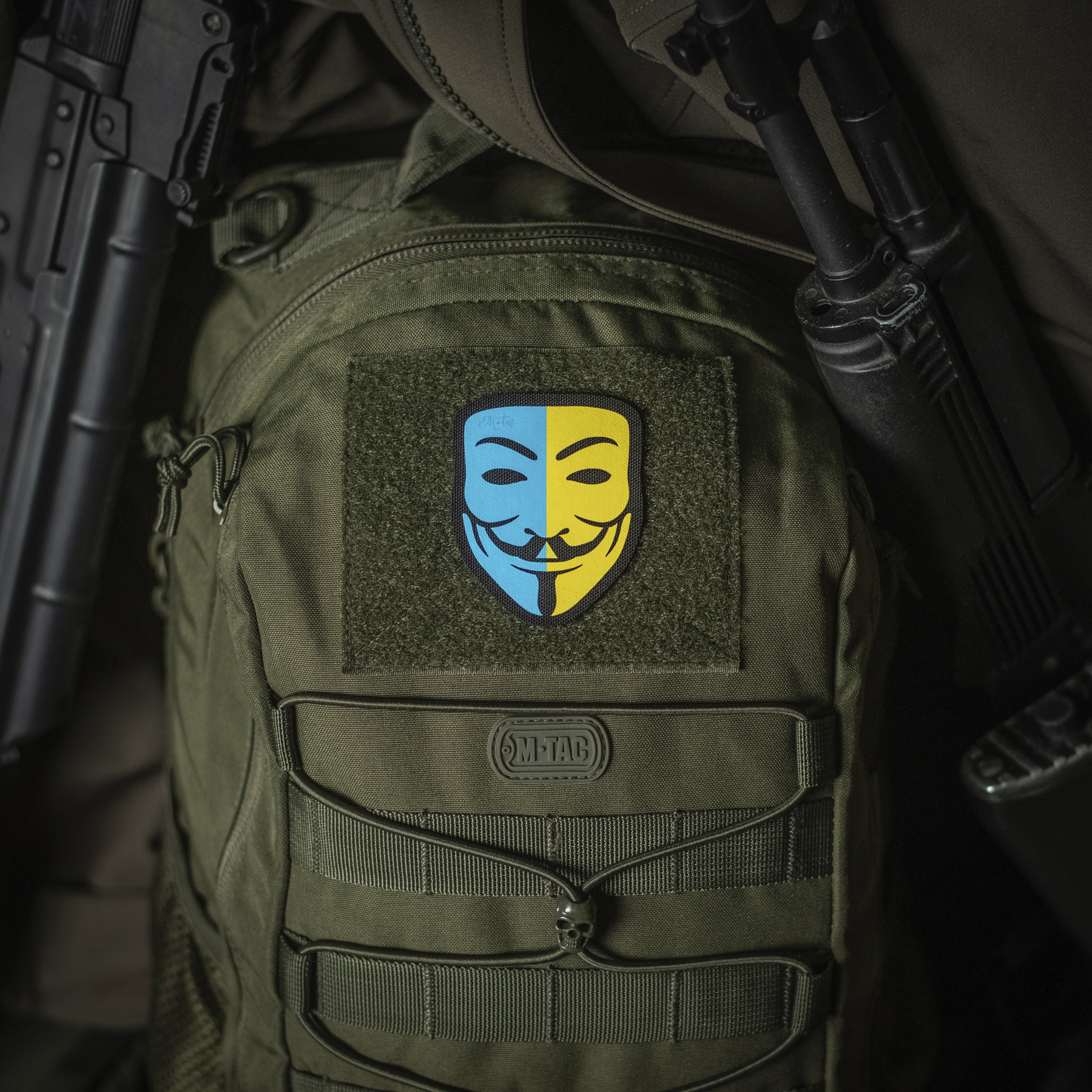 M-Tac нашивка Anonymous Black/Yellow/Blue — 3