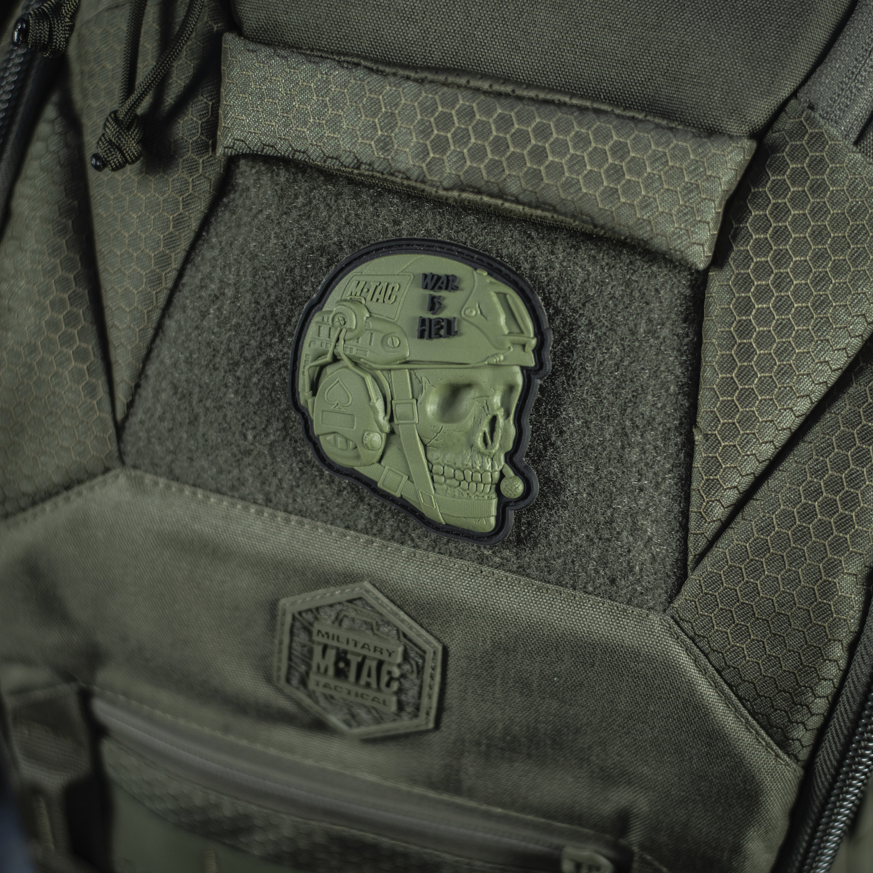 M-Tac нашивка War is Hell 3D PVC Olive — 5