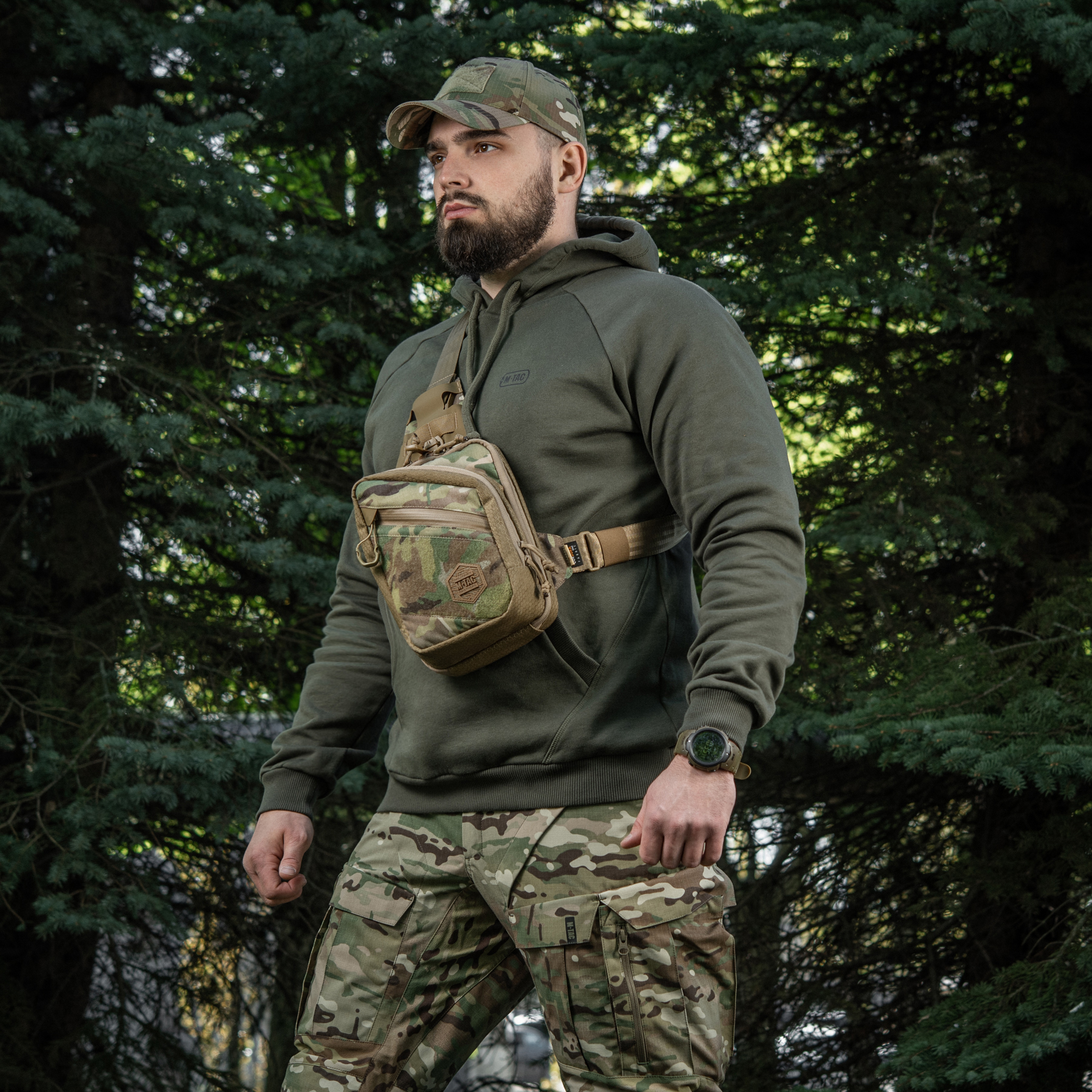 M-Tac сумка Sling Pistol Bag Elite Hex с липучкой Multicam/Coyote — 5