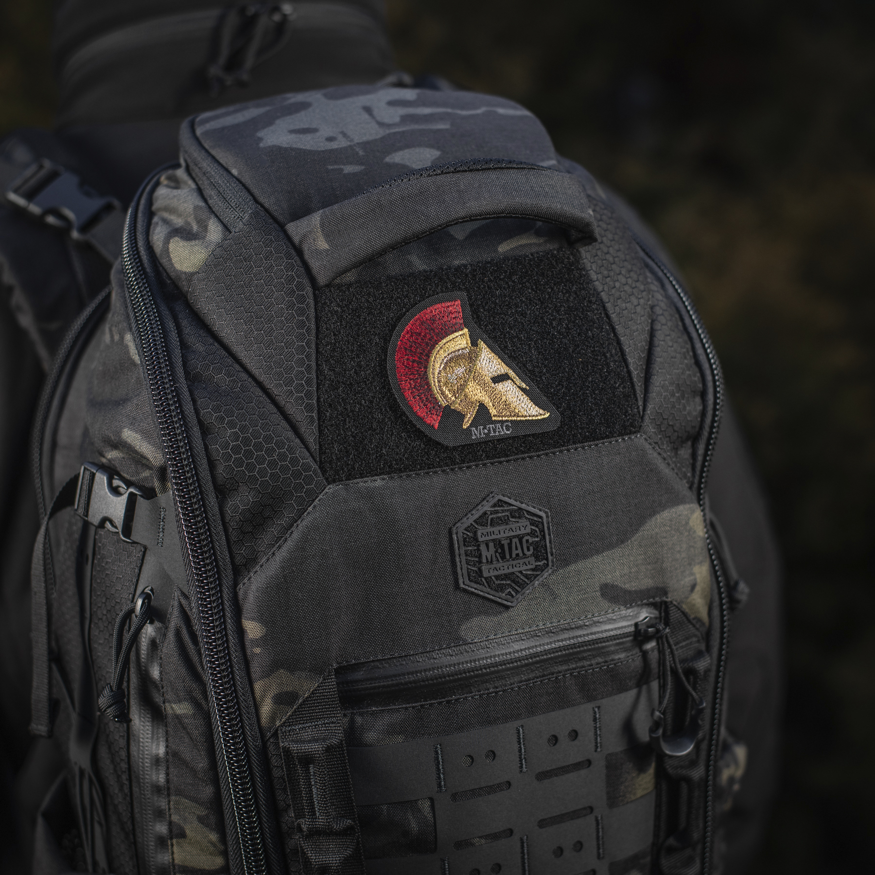 M-Tac нашивка Spartan Helmet (вышивка) Black — 3
