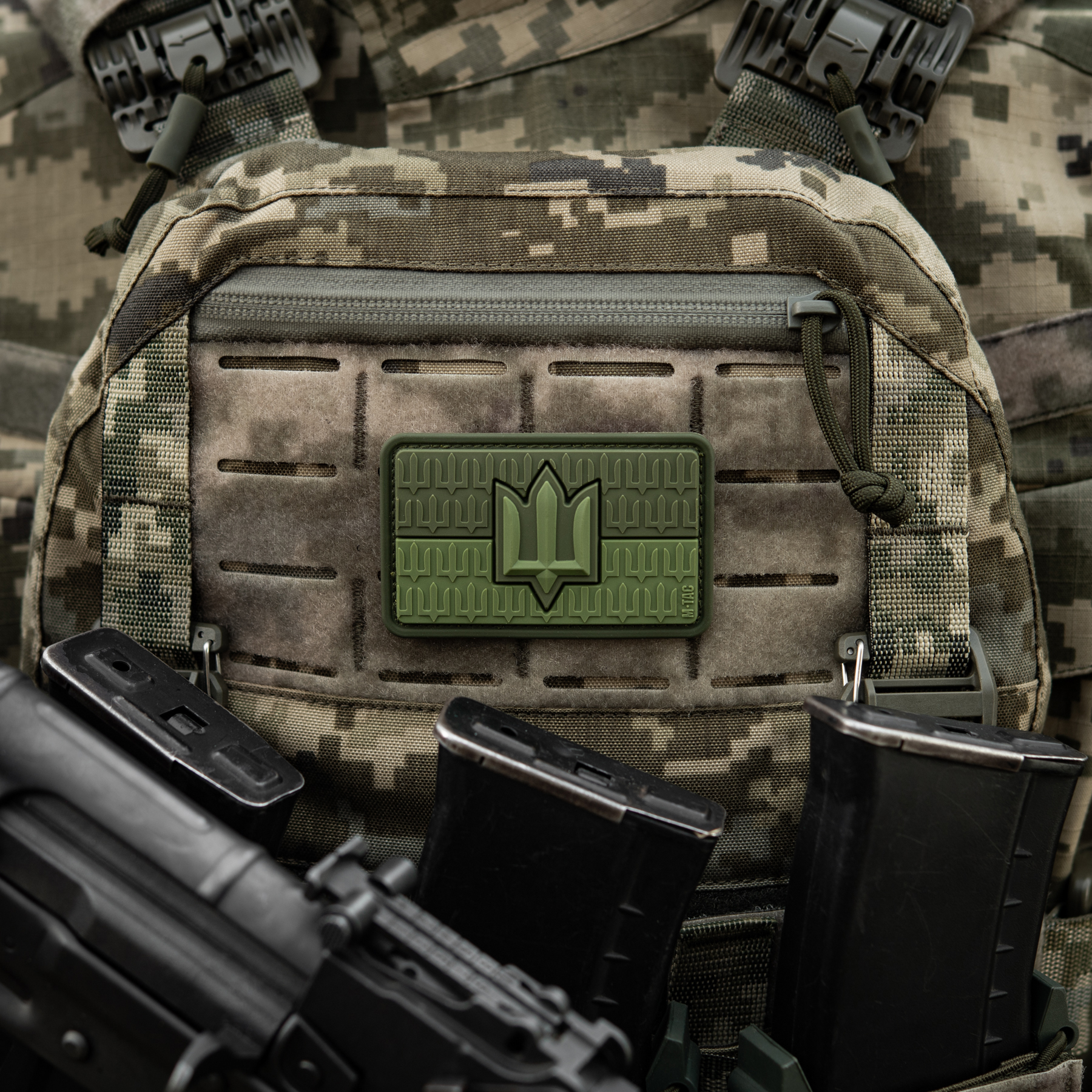 M-Tac нашивка прапор України з тризубом ЗСУ PVC Olive — 5